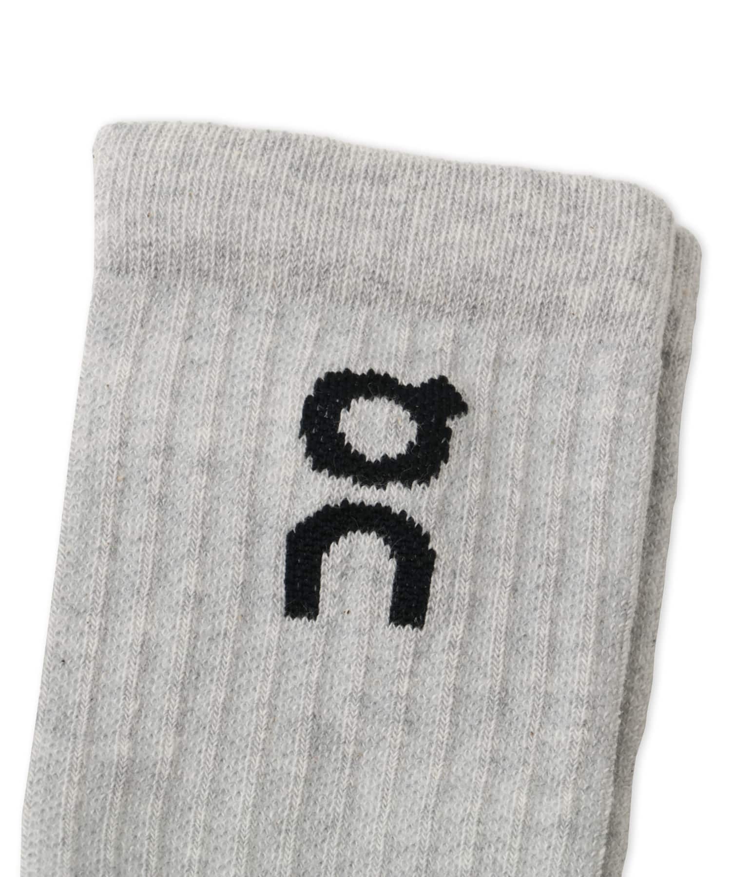On Logo Sock High 3P HEATHER GRAYの画像