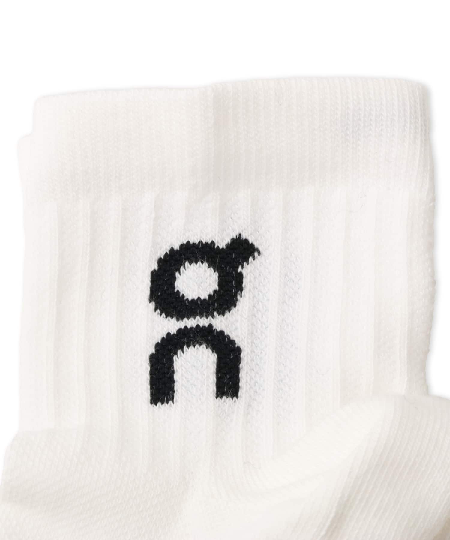 On Logo Sock Mid 3P WHITEの画像