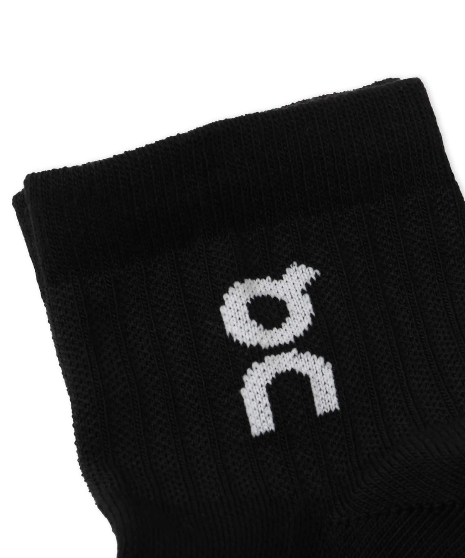 On Logo Sock Mid 3P BLACKの画像