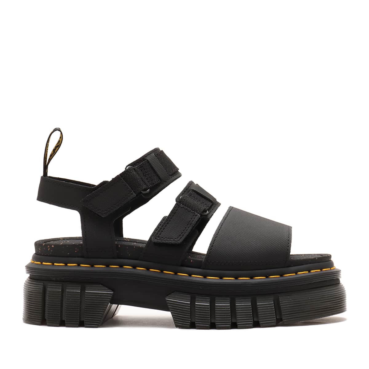 Dr.Martens Ricki 3-strap sandal Black Ajax & Black Extra Tough 50/50 BLACKの画像