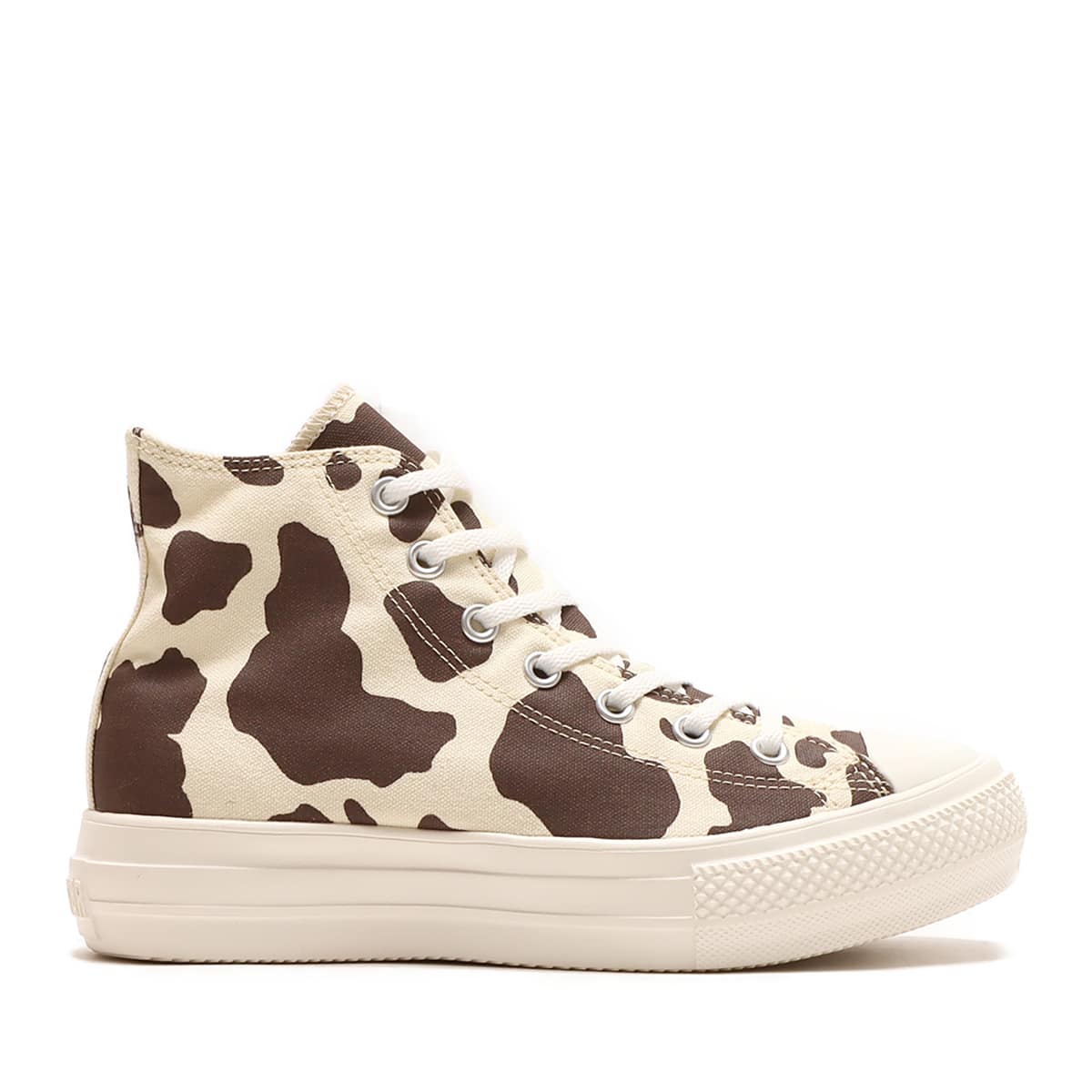 CONVERSE ALL STAR LIGHT PLTS COWSPOT HI OFF WHITEの画像