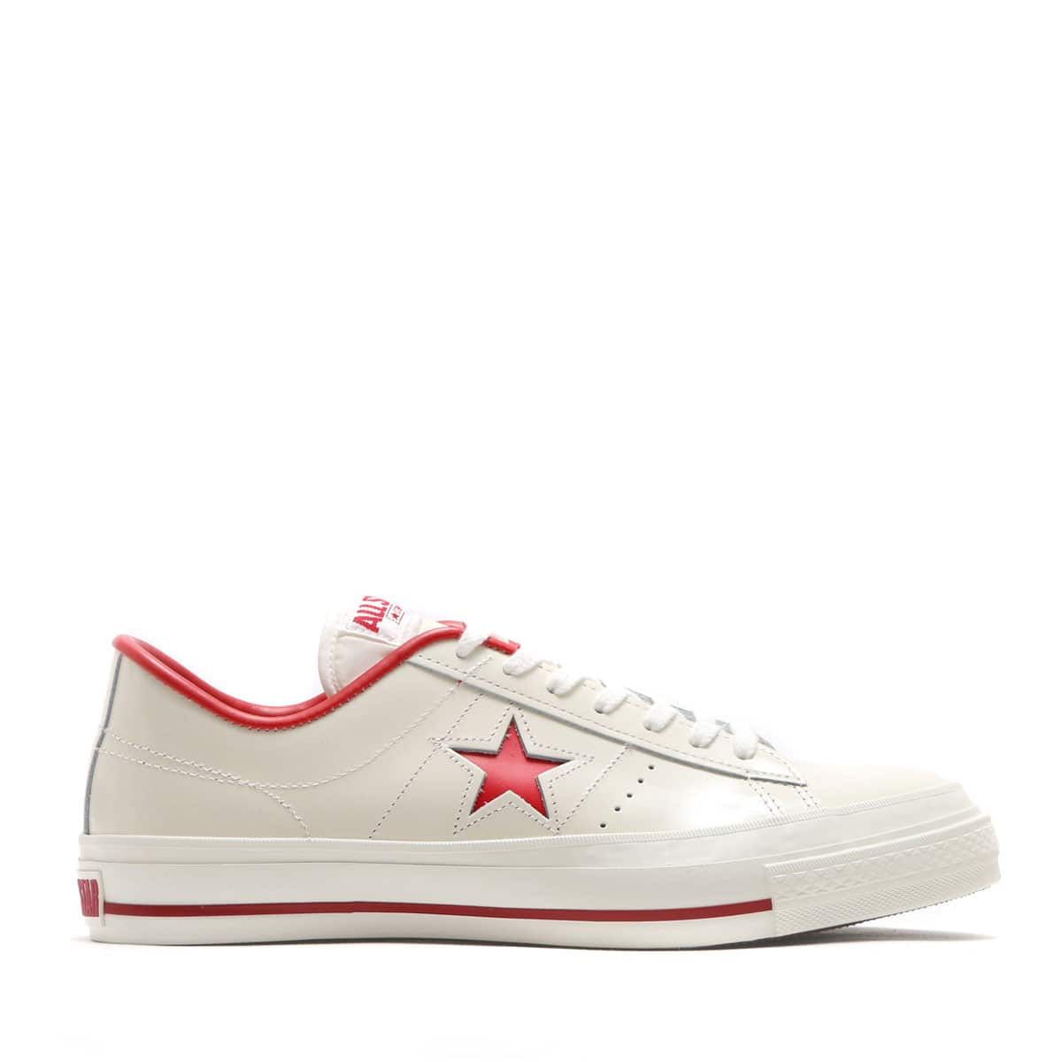 CONVERSE ONE STAR J ホワイト/レッド の画像
