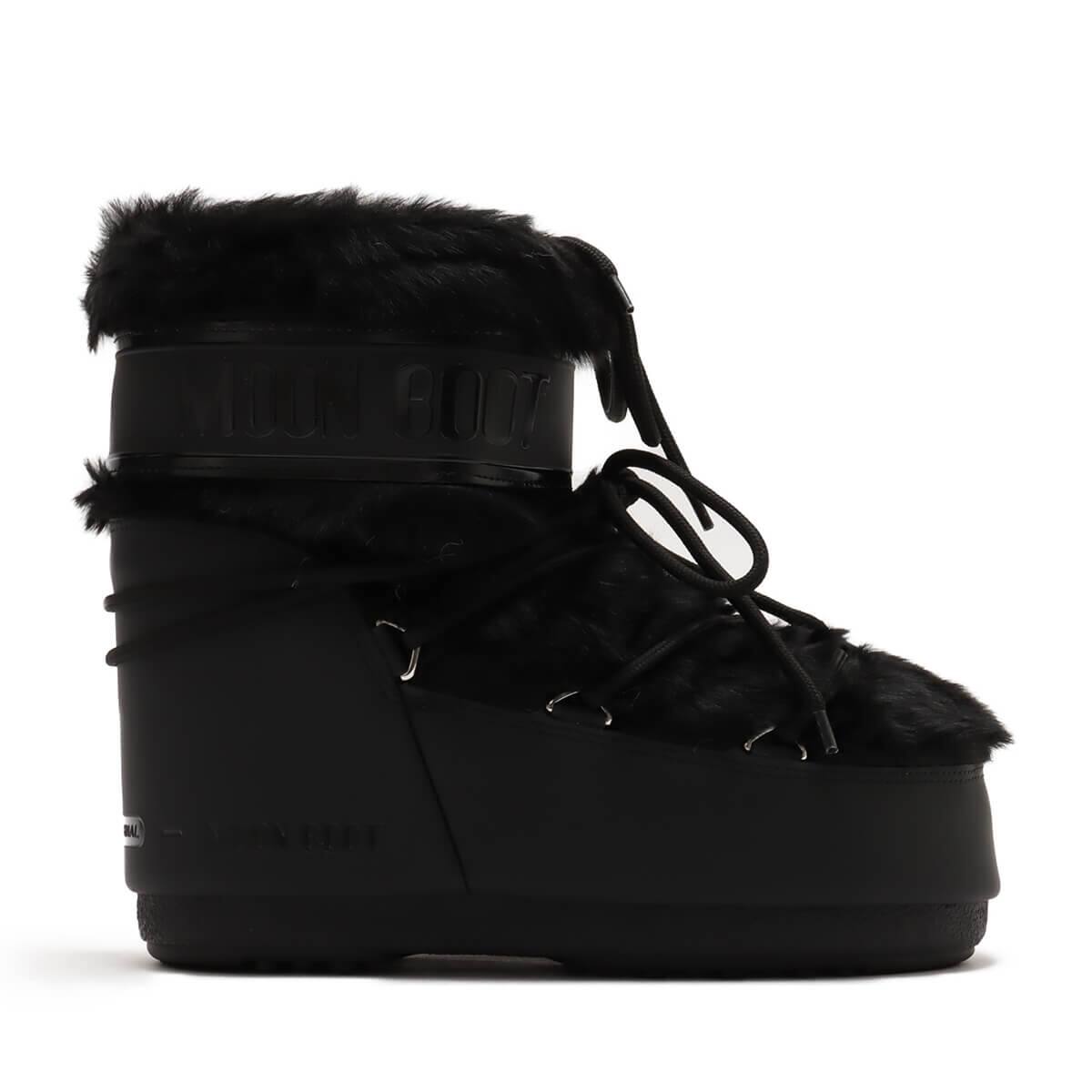 MOON BOOT MB ICON LOW FAUX FUR BLACK 23HO-I