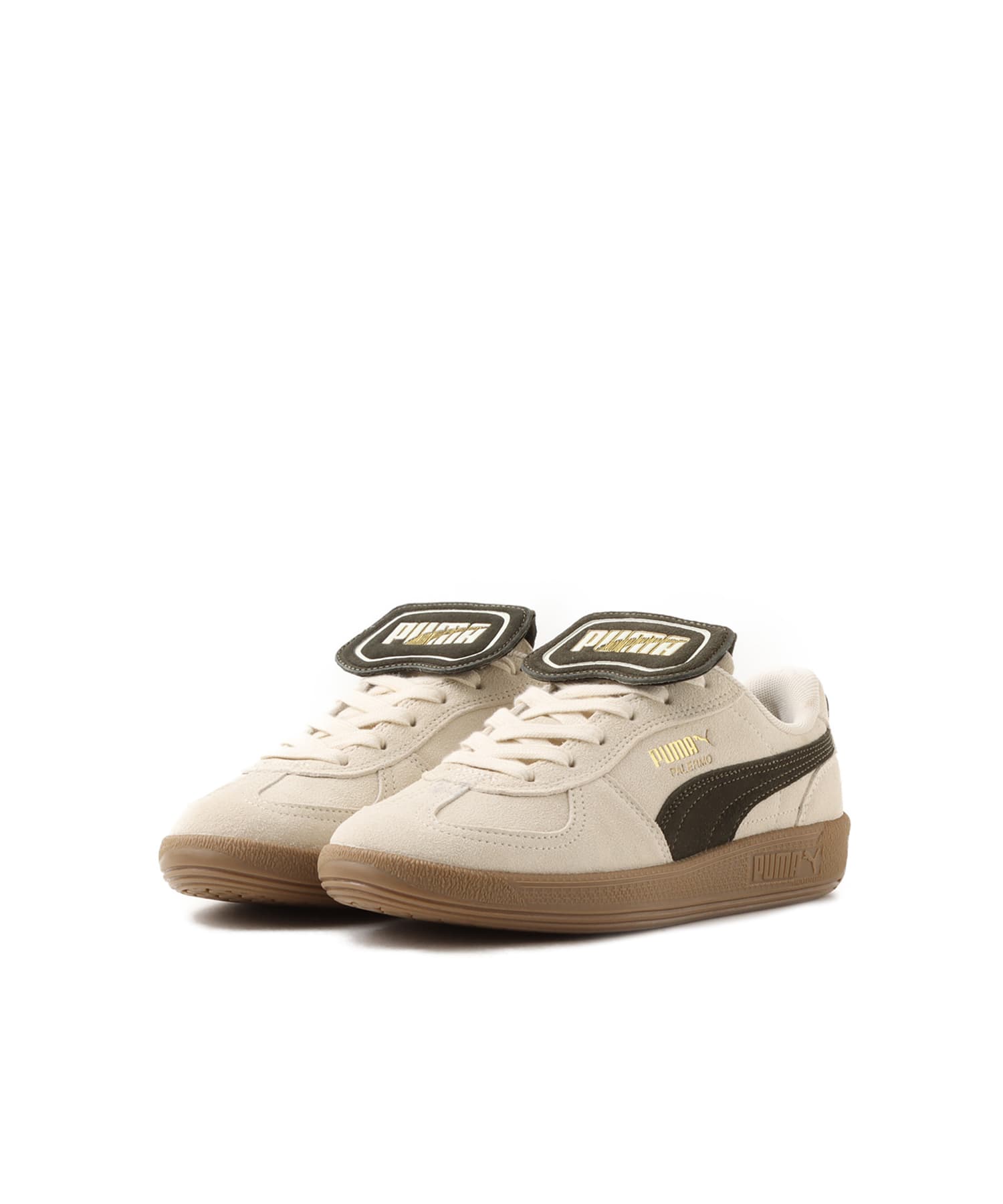 PUMA PALERMO PREMIUM SUEDE ALPINE SNOW-DARK OLIVE-PUMAの画像