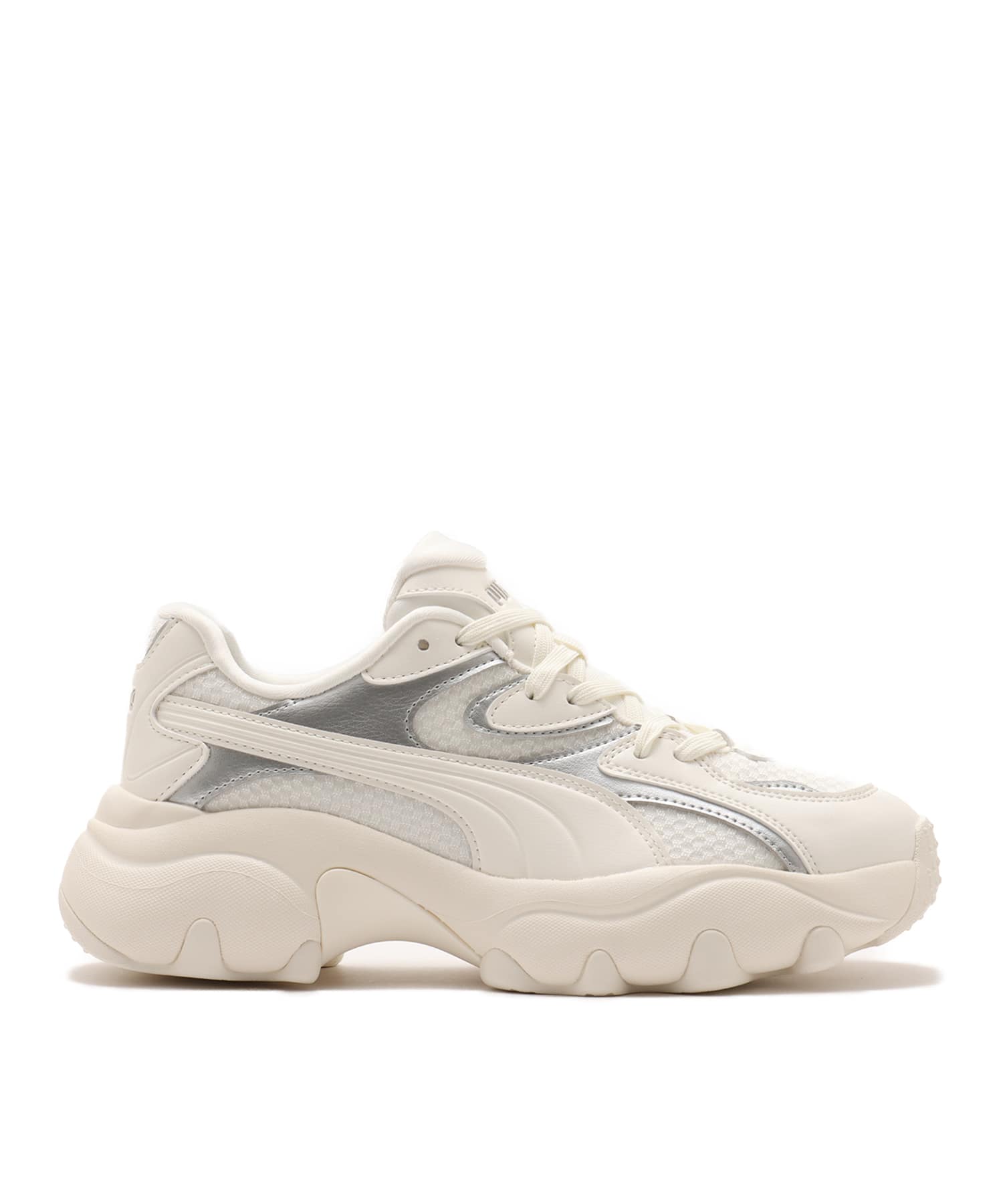 PUMA PULSAR LITE SHINMERY WNS WARM WHITE-PUMA SILVERの画像