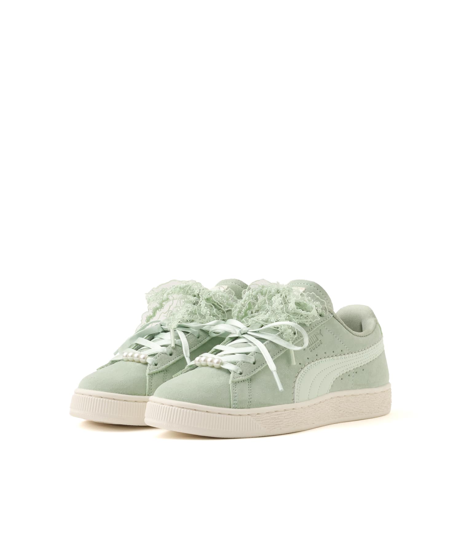 PUMA SUEDE BLOOM WNS SOFT GRASS-SAGE GLOWの画像