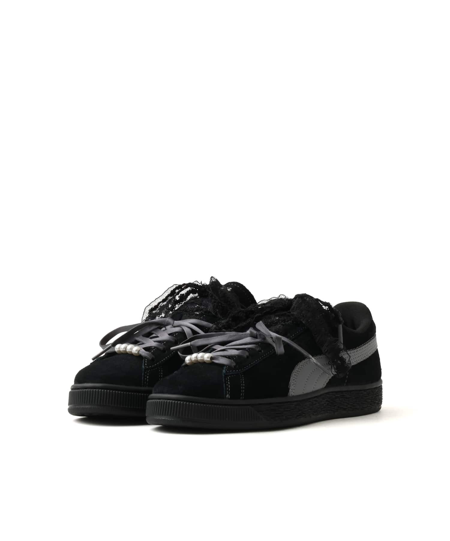 PUMA SUEDE BLOOM WNS PUMA BLACK-SLATE SKYの画像
