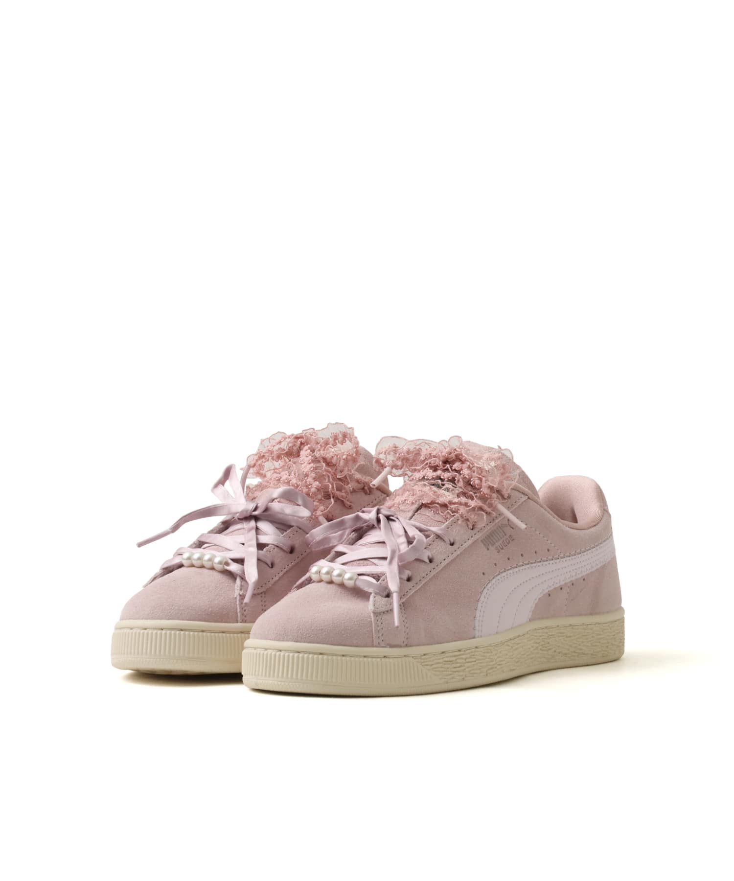 PUMA SUEDE BLOOM WNS MISTY PINK-POWDER PINKの画像