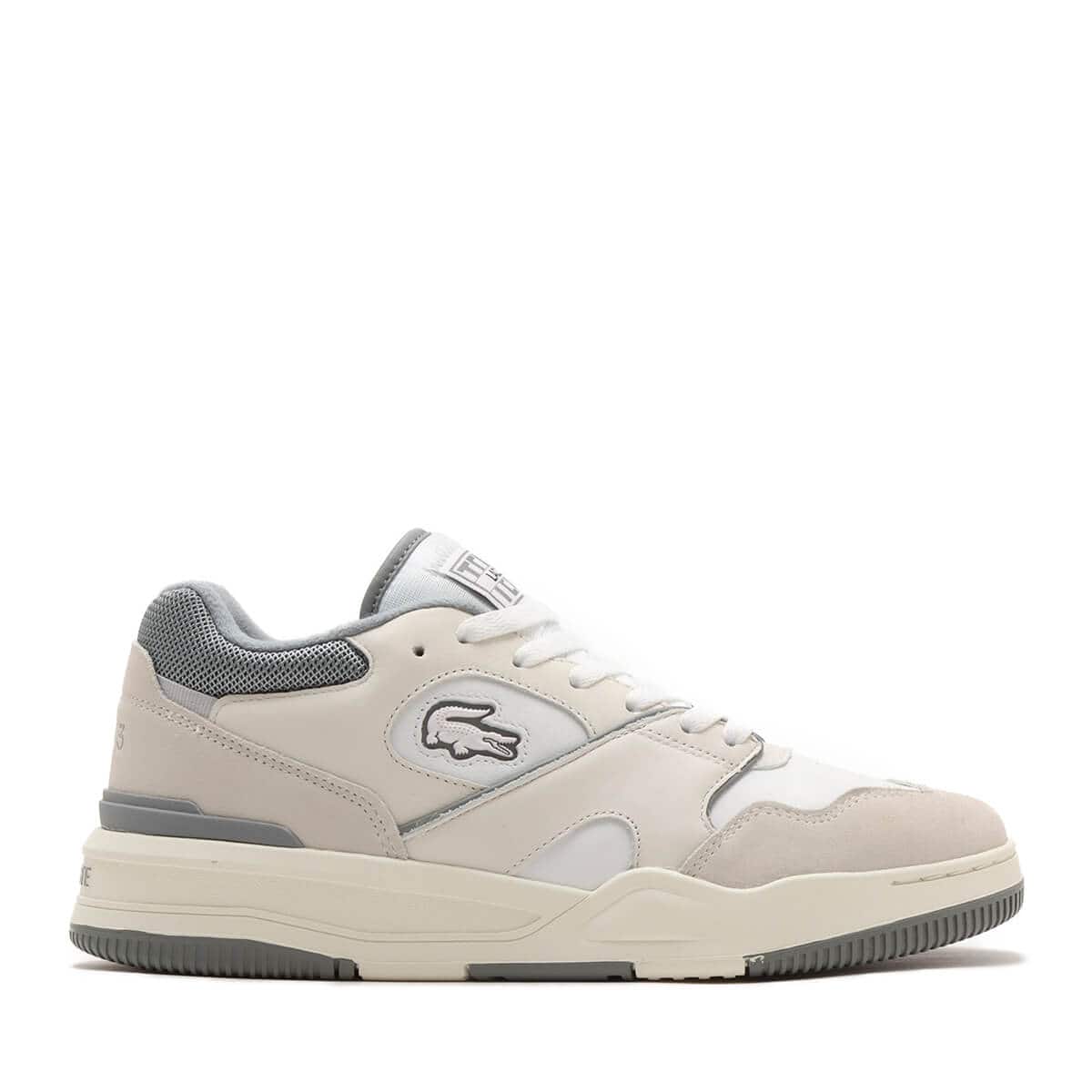 LACOSTE LINESHOT 124 1 SMA WHT/GRY 24SP-Iの画像