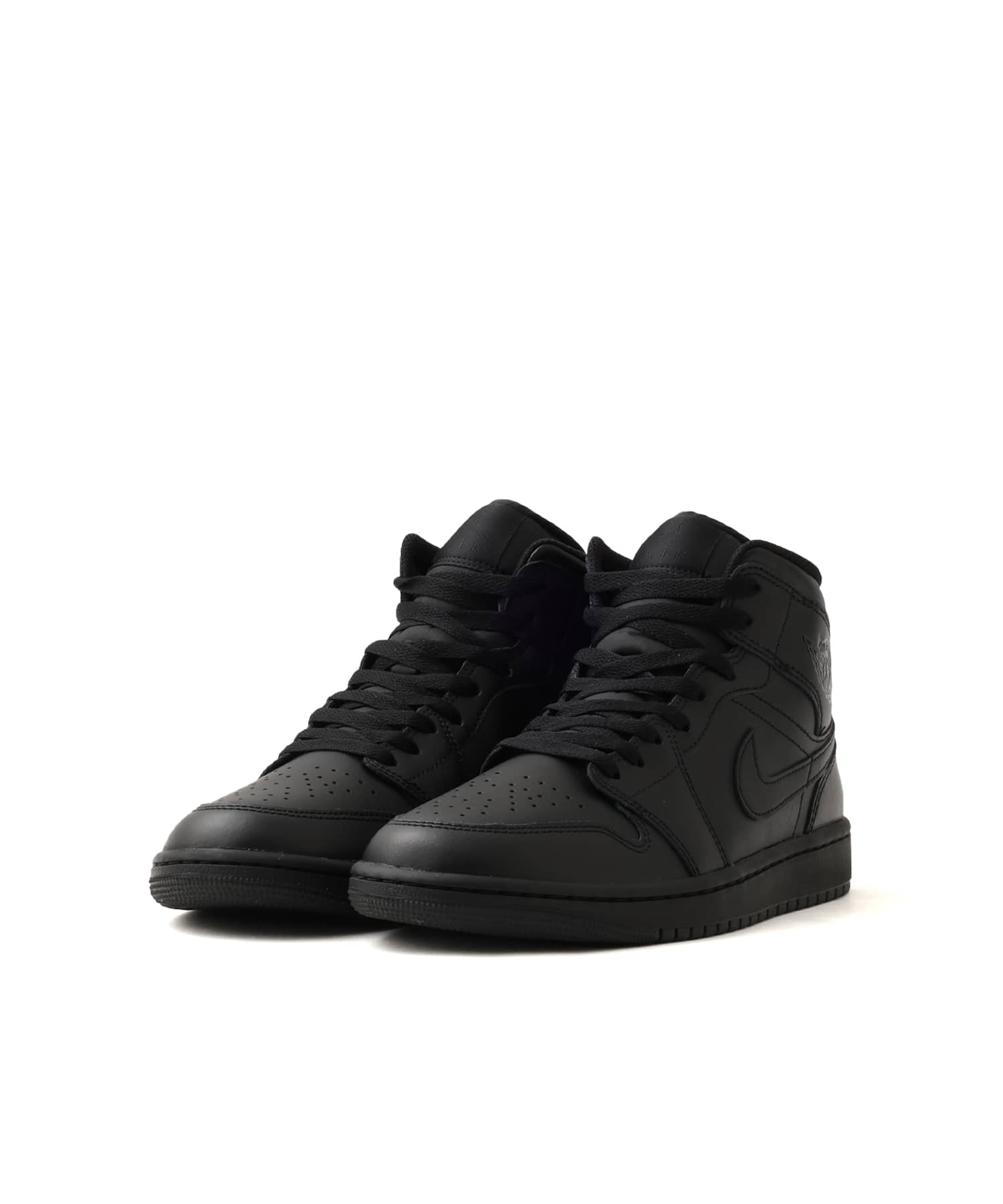 JORDAN BRAND AIR JORDAN 1 MID BLACK/BLACK-BLACKの画像
