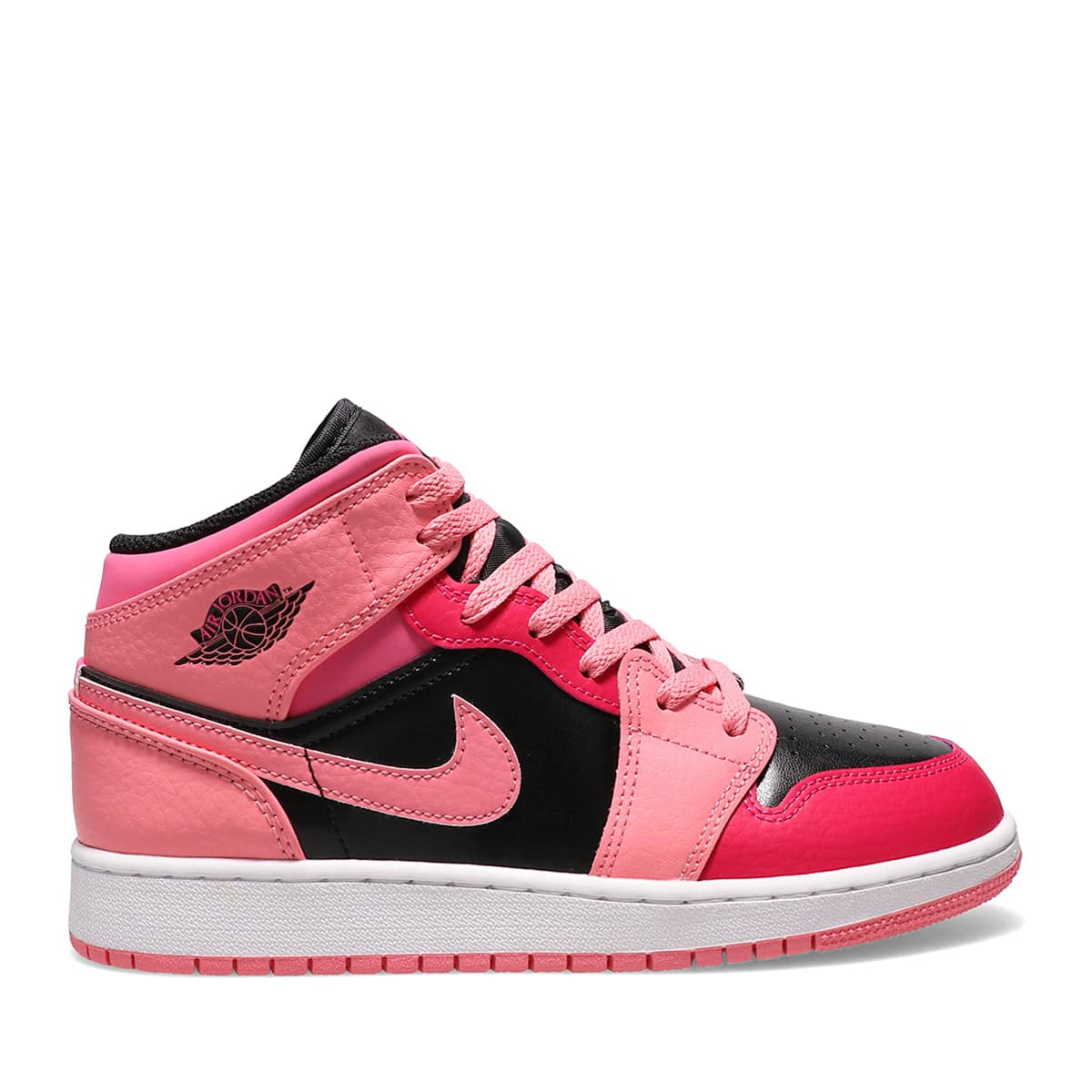 JORDAN BRAND AIR JORDAN 1 MID (GS) CORAL CHALK/PINKSICLE-RUSH PINK ...39CORALCHALK