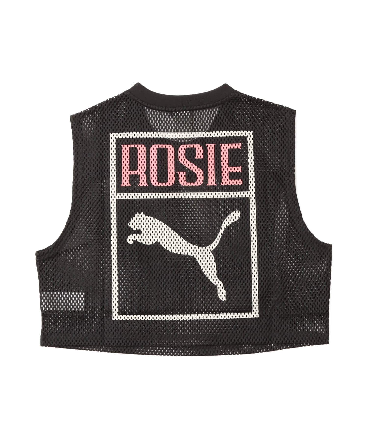 PUMA PUMA x ROSE RELAXED MESH TOP PUMA BLACKの画像