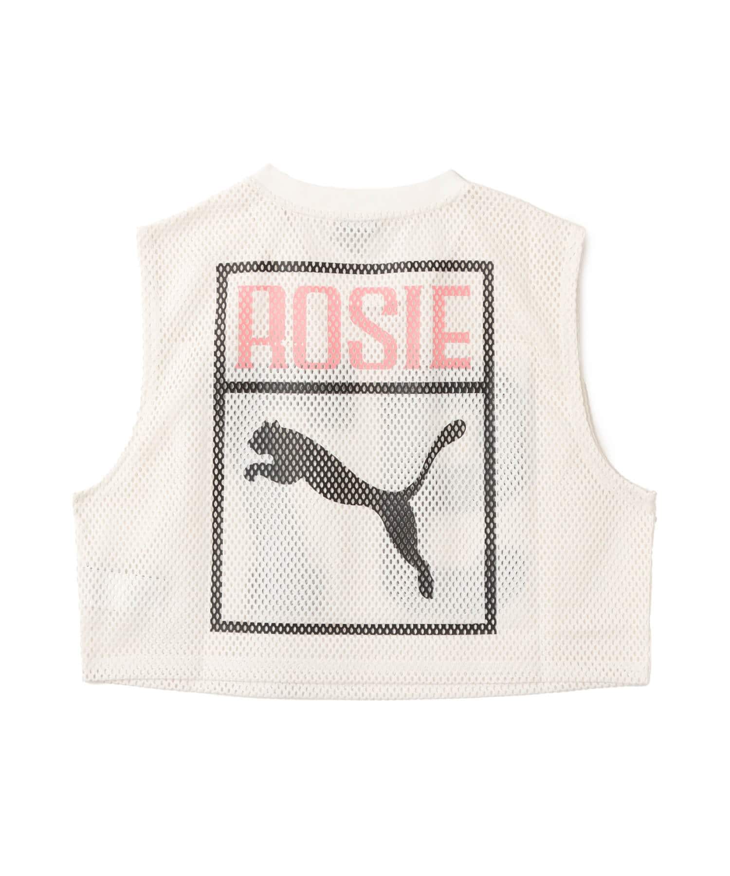 PUMA PUMA x ROSE RELAXED MESH TOP WARM WHITEの画像