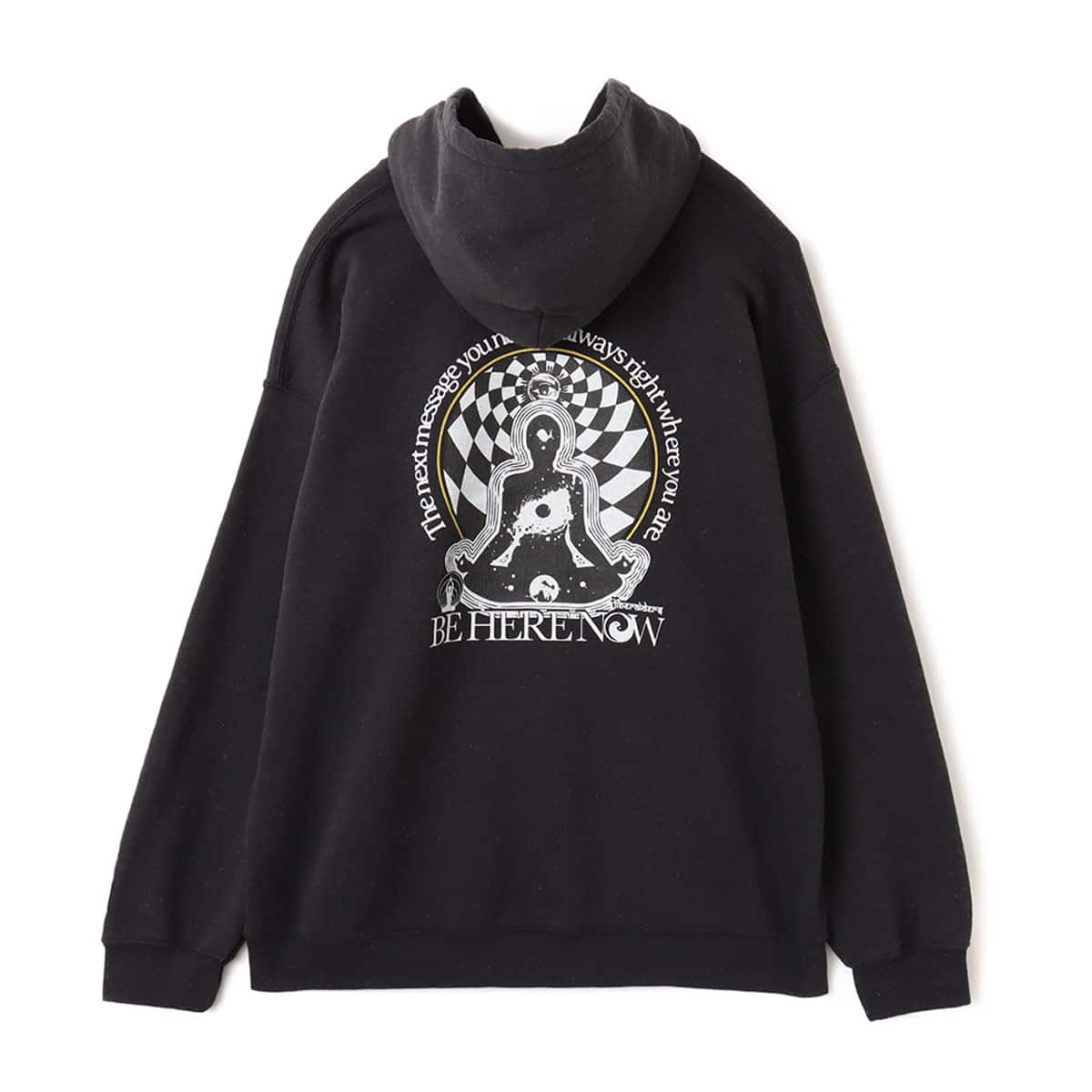 LIBERAIDERS BE HERE NOW HOODIE BLACK(リベレイダース ビー LIBERAIDERS BE HERE NOW HOODIE BLACK(リベレイダース ビー