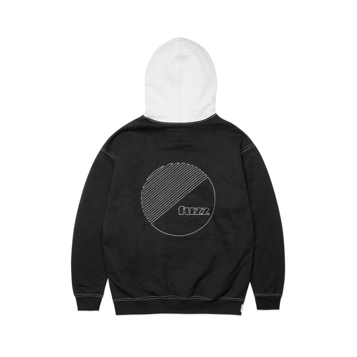 fuzz STITCH LOGO HOODIE BLACK 20HO-Iの画像