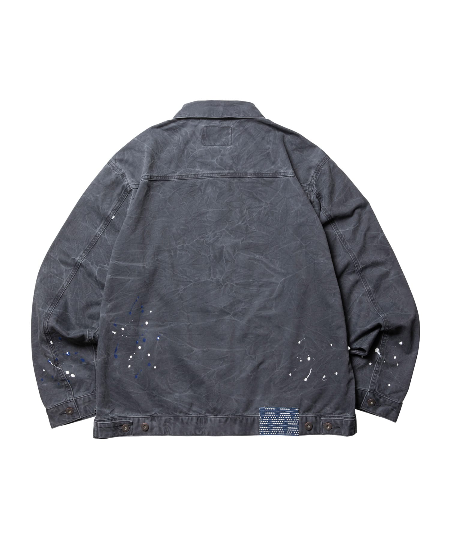 LIBERAIDERS GARMENT DYED TRUCKER JACKET CHARCOALの画像