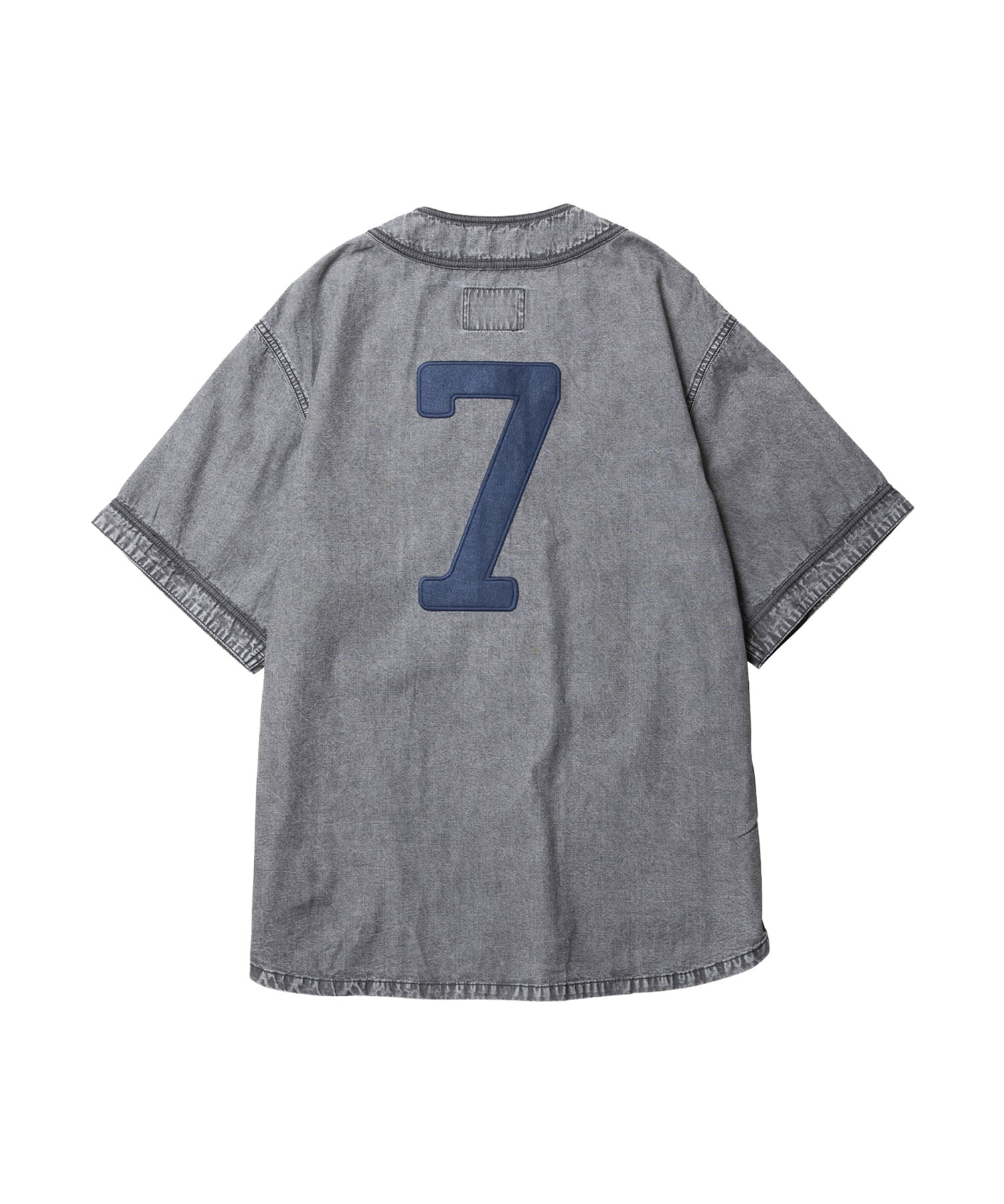 LIBERAIDERS CHAMBRAY BASEBALL SHIRT BLACKの画像