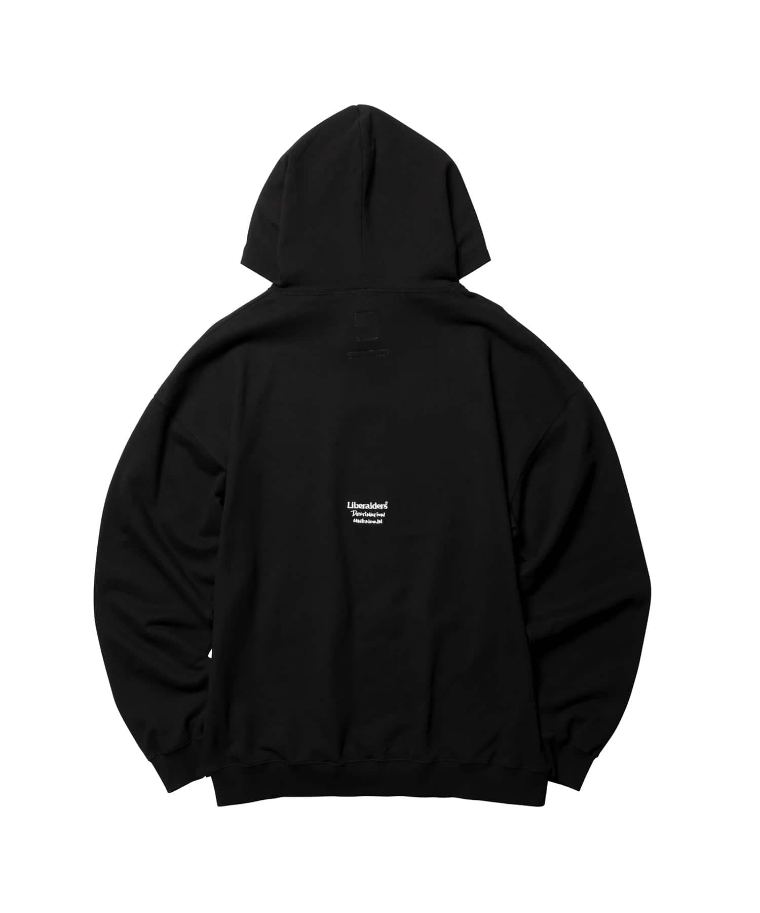 LIBERAIDERS FRENCH TERRY HOODIE BLACKの画像