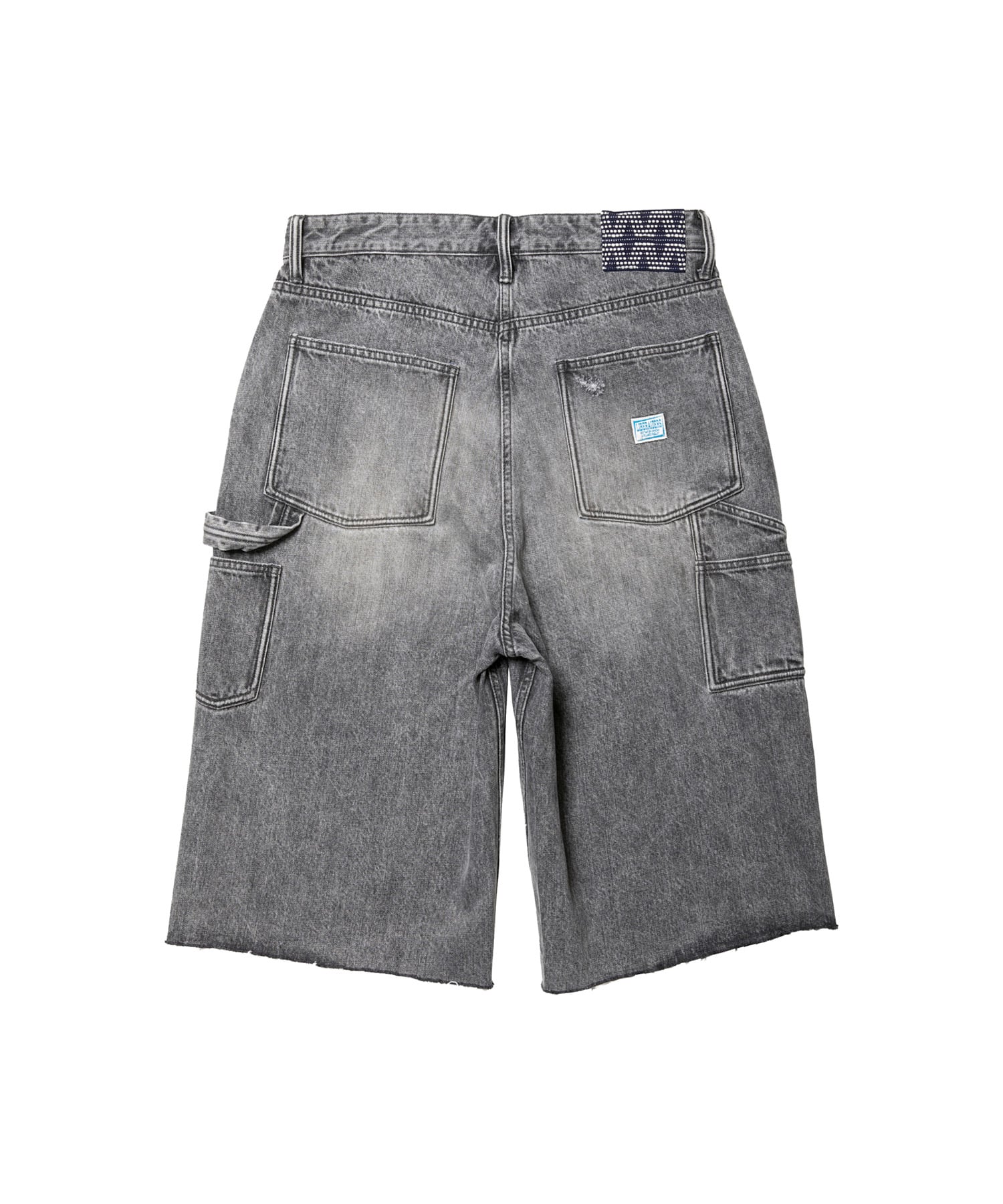 LIBERAIDERS DAMAGED DENIM BUGGY SHORTS BLACKの画像