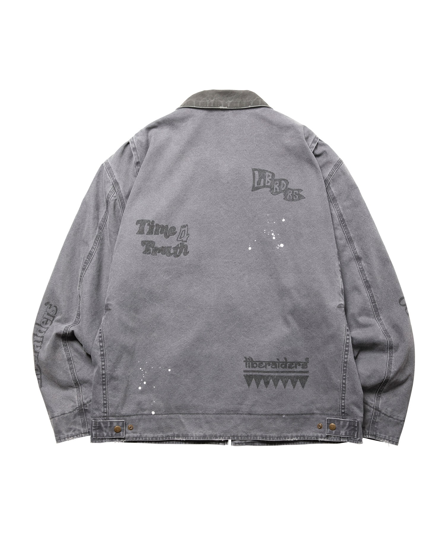 LIBERAIDERS GARMENT DYED WORK JACKET BLACKの画像