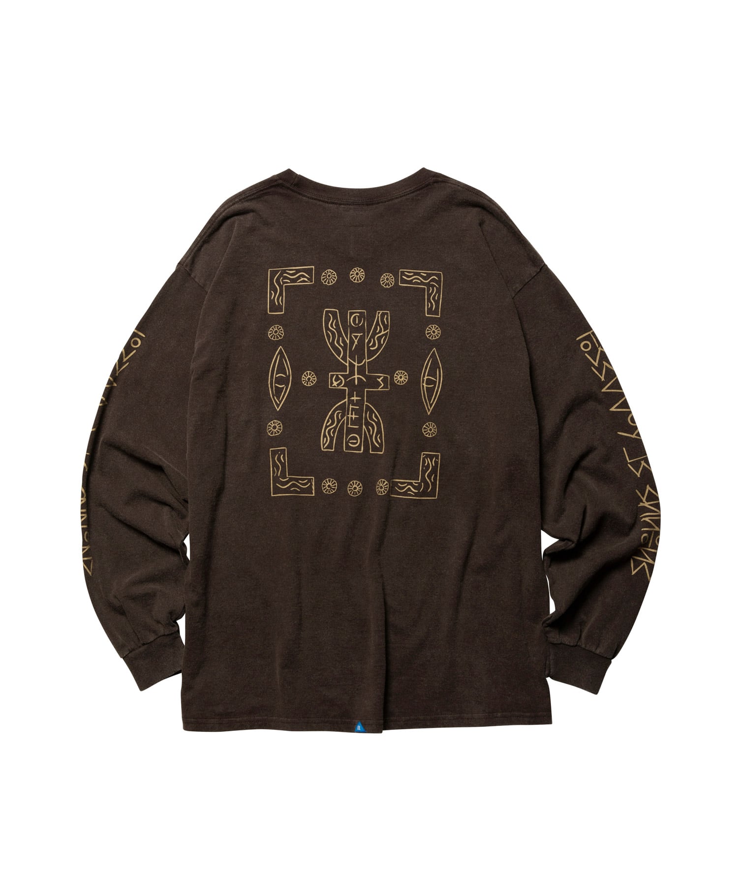 LIBERAIDERS TIFINAGH LOGO L/S TEE BROWNの画像