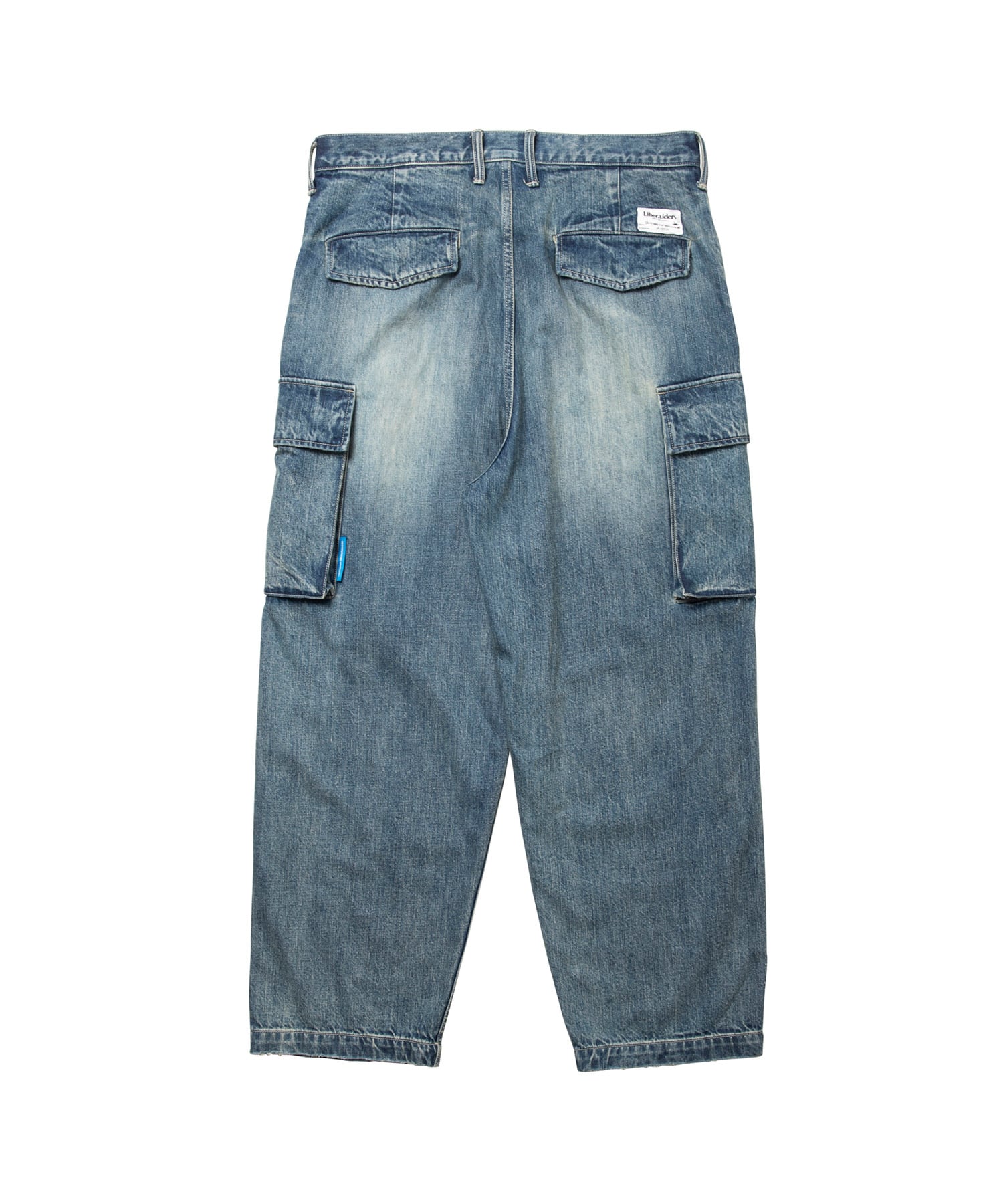 LIBERAIDERS DENIM CARGO PANTS BLUEの画像
