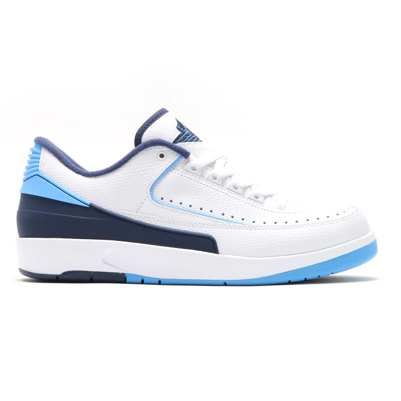 JORDAN BRAND AIR JORDAN 2 RETRO LOW WHITE/UNIVERSITY BLUE-MIDNIGHT