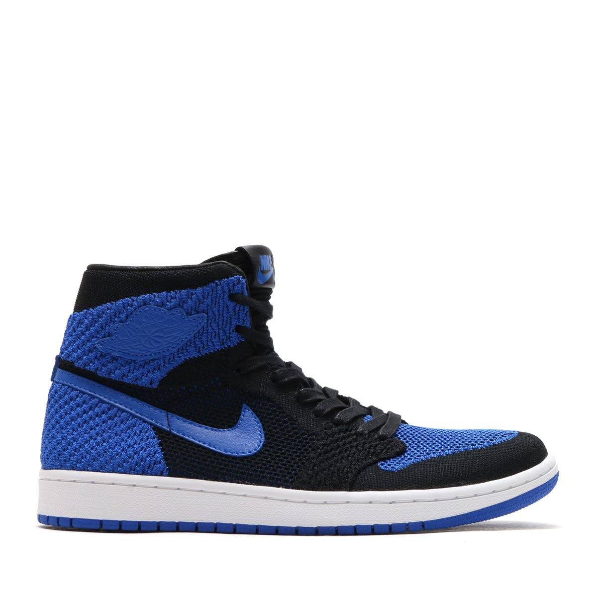 JORDAN BRAND AIR JORDAN 1 RETRO HI FLYKNIT BLACK/GAME ROYAL