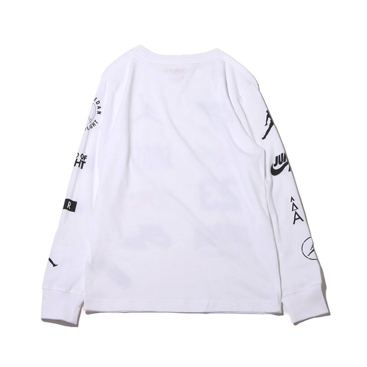 JORDAN BRAND KIDS LONG SLEEVE GRAPHIC TEE WHITE 23SU-I