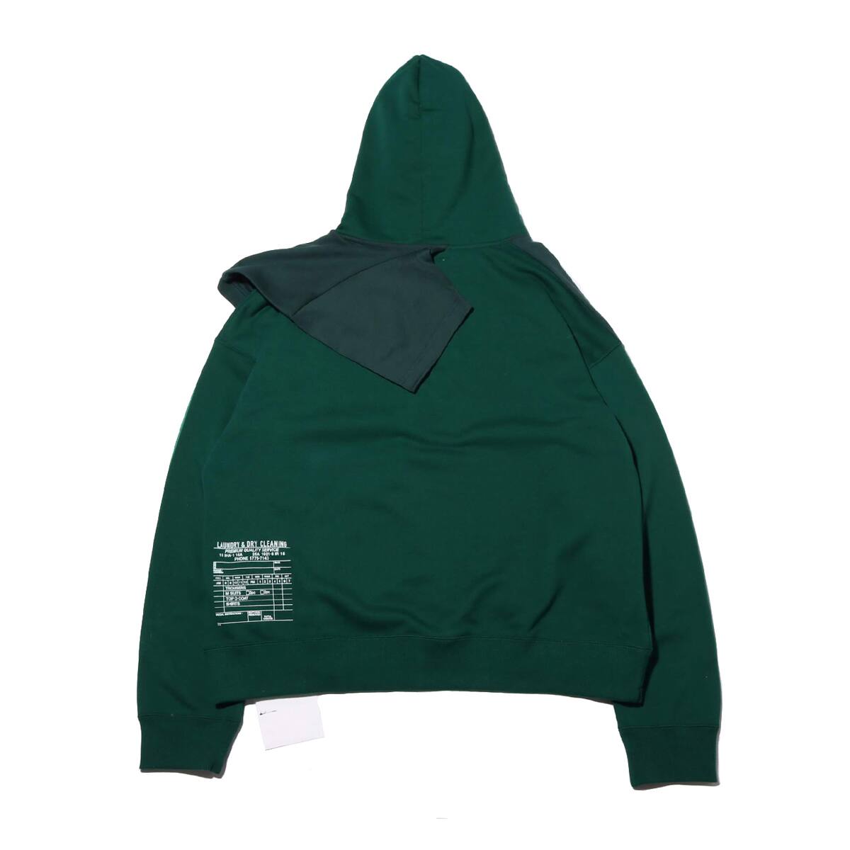 Maison MIHARA YASUHIRO T-sh docking hoodie GREEN の画像