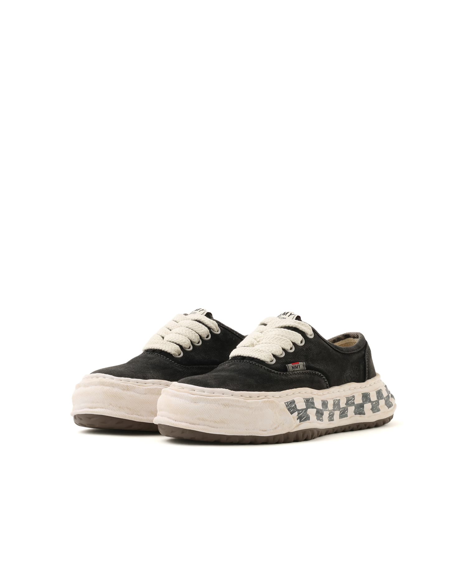 MAISON MIHARA YASUHIRO BAKER26 GRAFFITI SOLE LOW-TOP SNEAKERS ブラックの画像