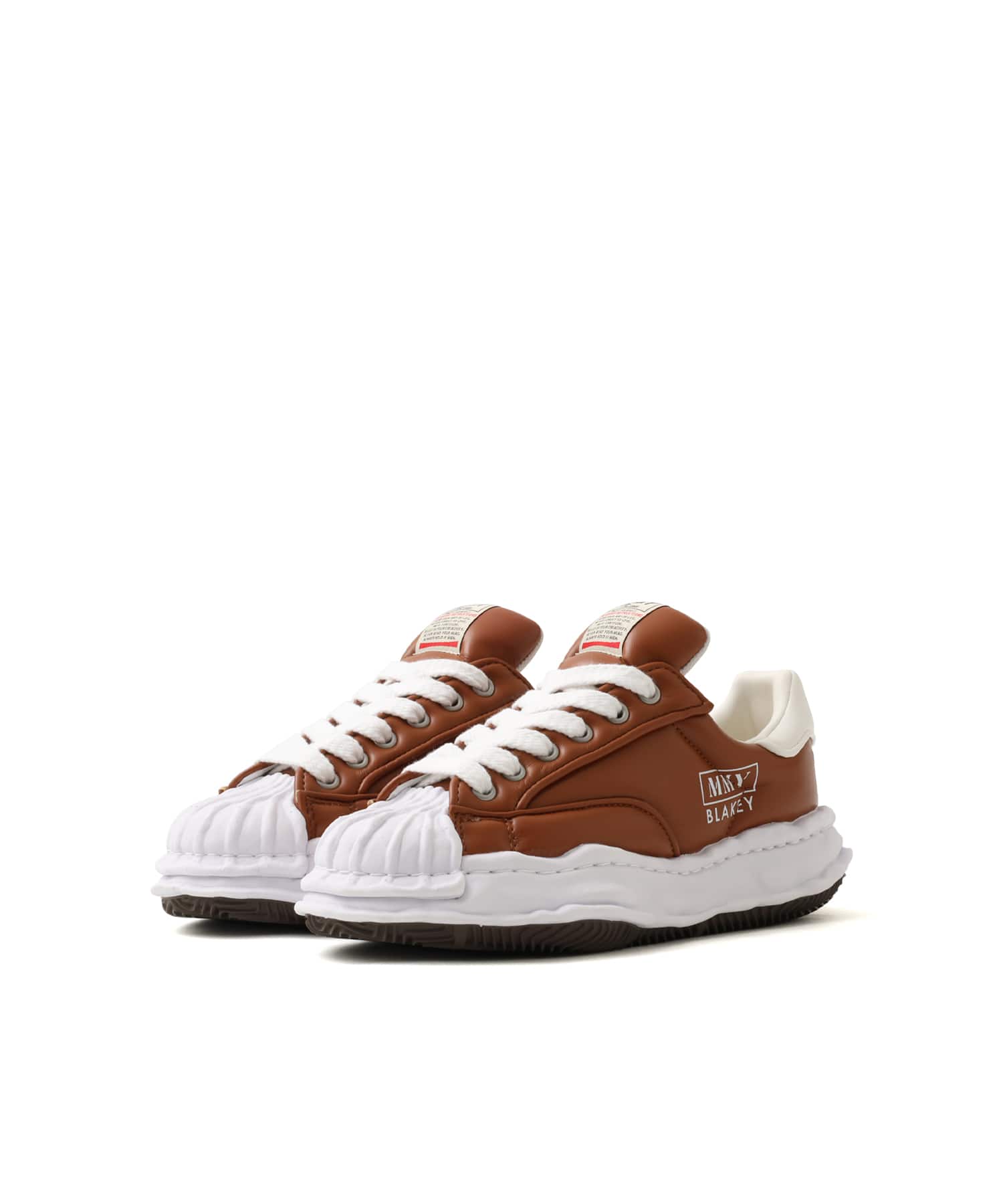 MAISON MIHARA YASUHIRO BLAKEY PUFFER LOW-TOP SNEAKERS ブラウンの画像