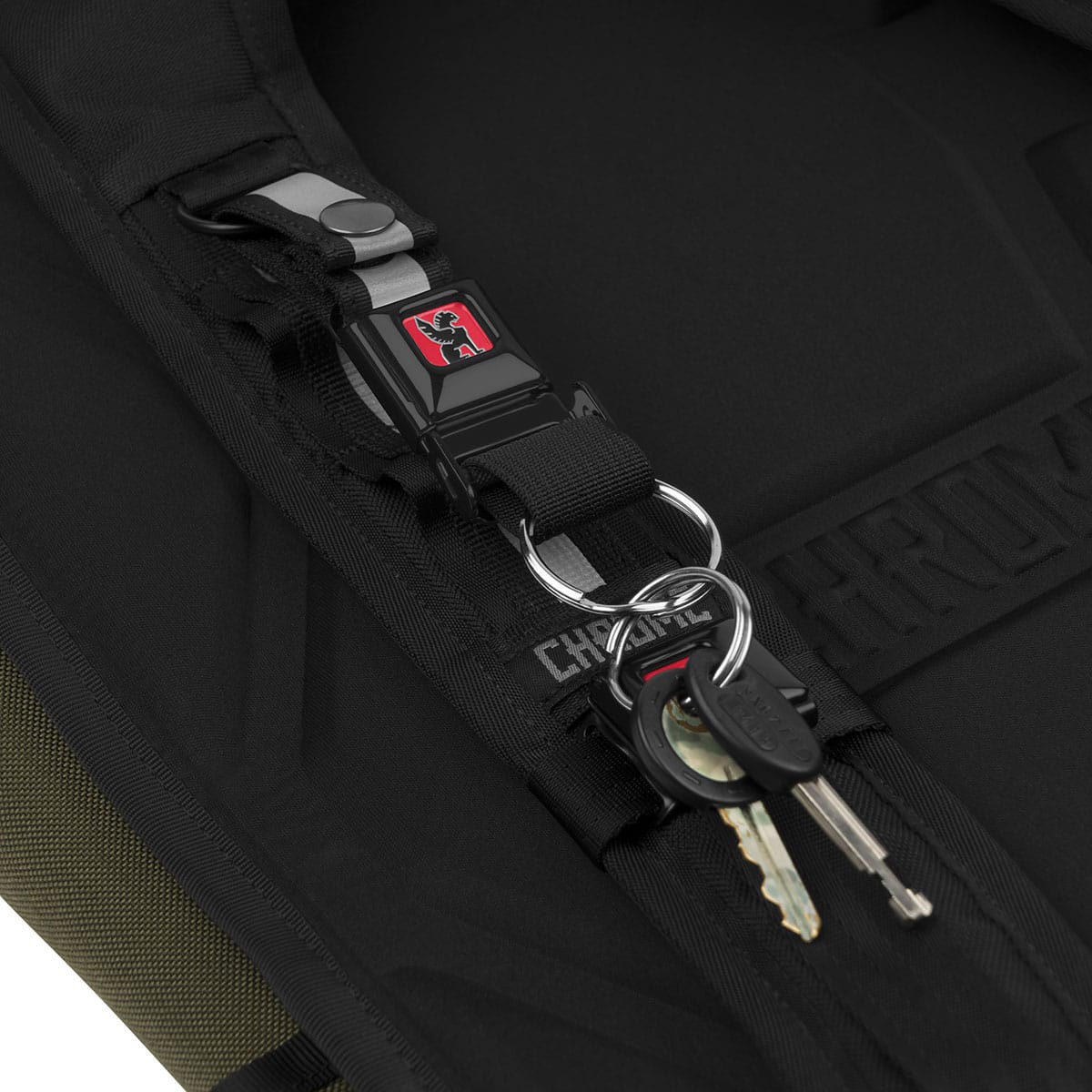CHROME MINI BUCKLE KEY CHAIN KEY CHAIN BLACK 22SU-Iの画像