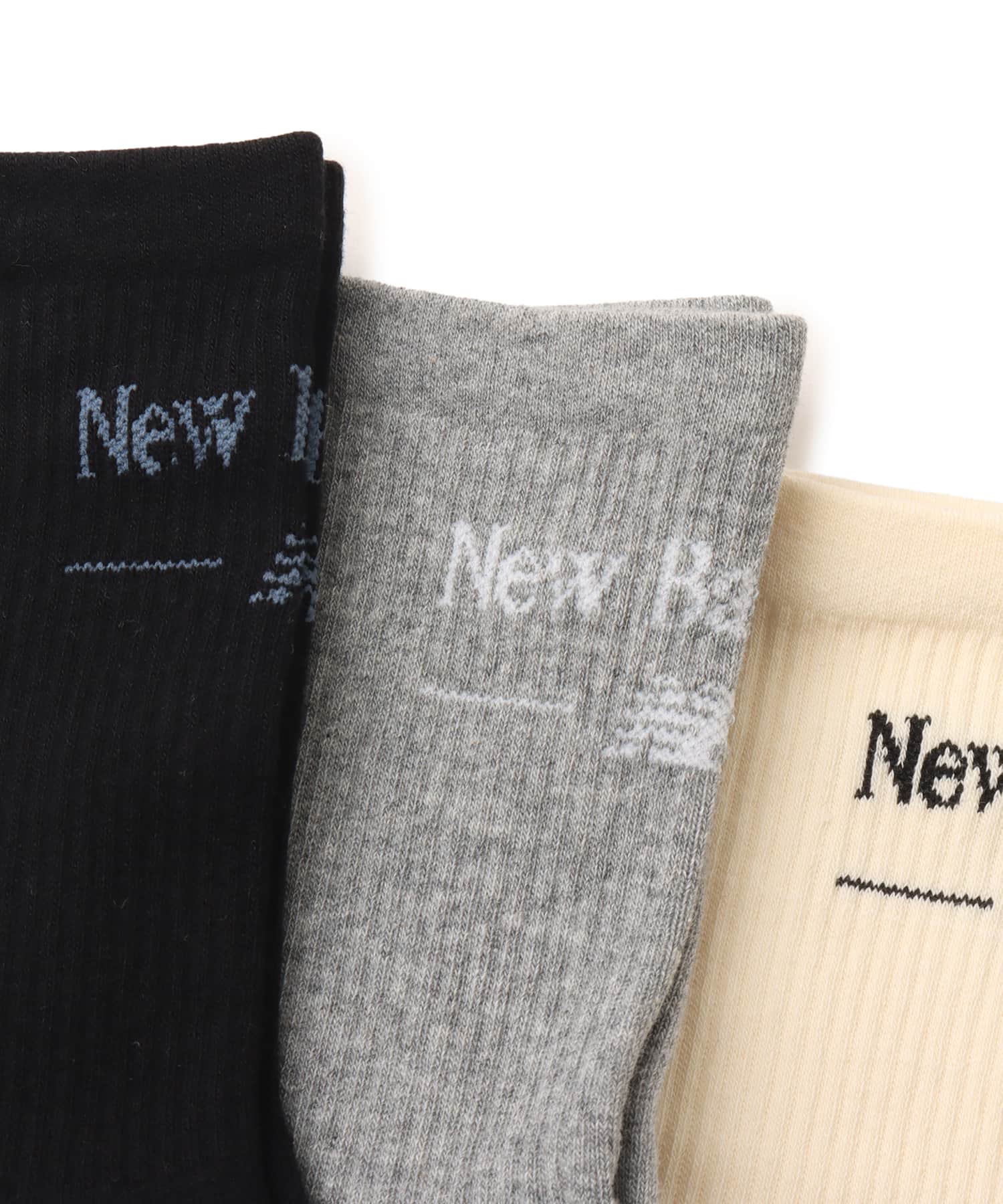 New Balance NB Script Logo Quarter Crew 3 Pack アソートカラー1の画像