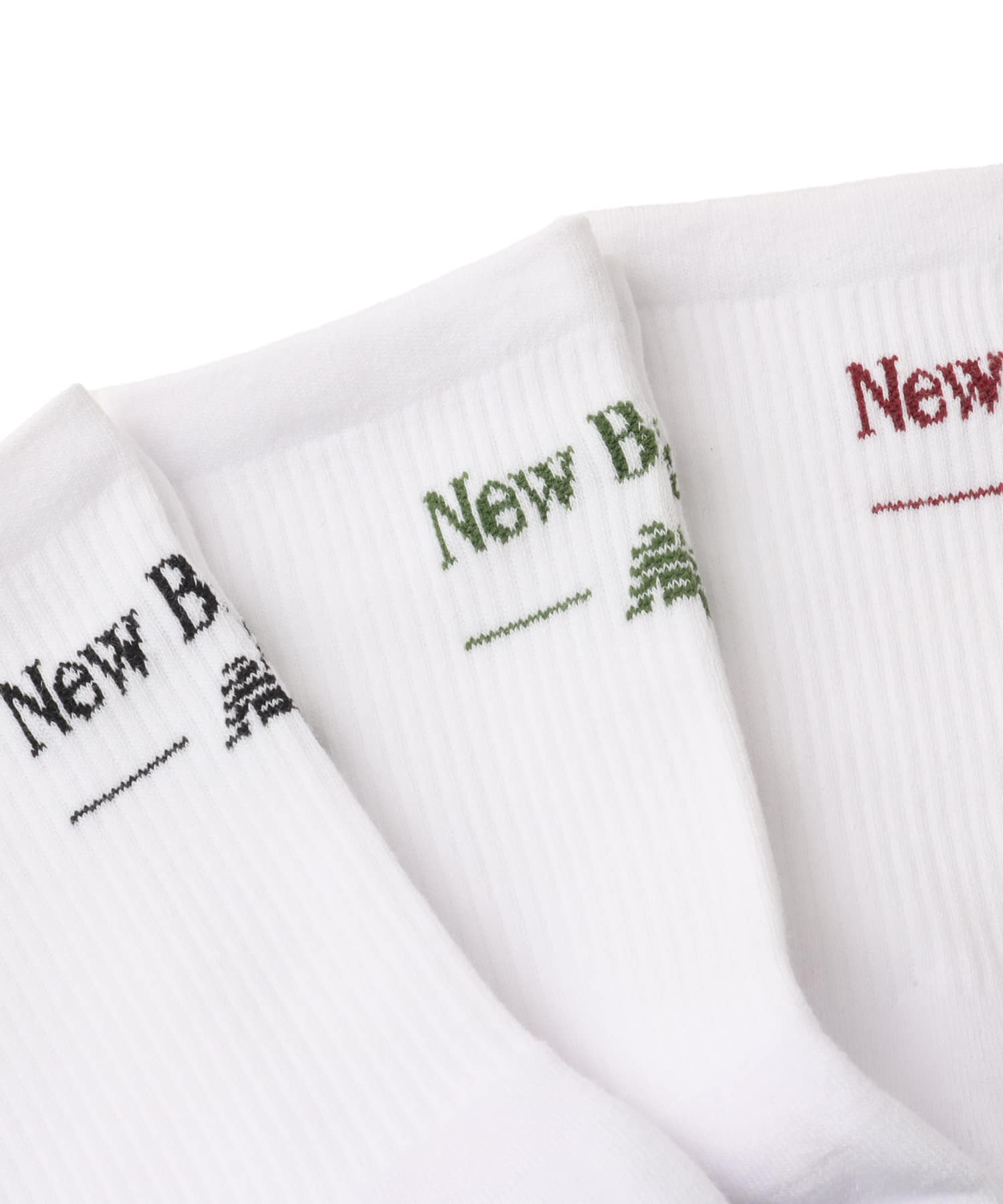 New Balance NB Script Logo Quarter Crew 3 Pack ホワイトの画像