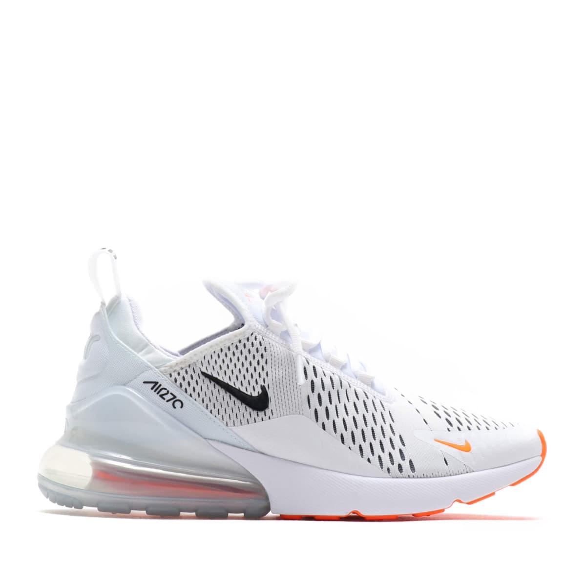 air max 270 white black total orange