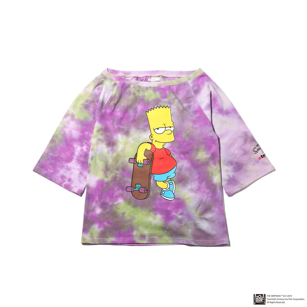 The Simpsons X Atmos Pink ワンショル タイダイ Tシャツ Blue 19sp S