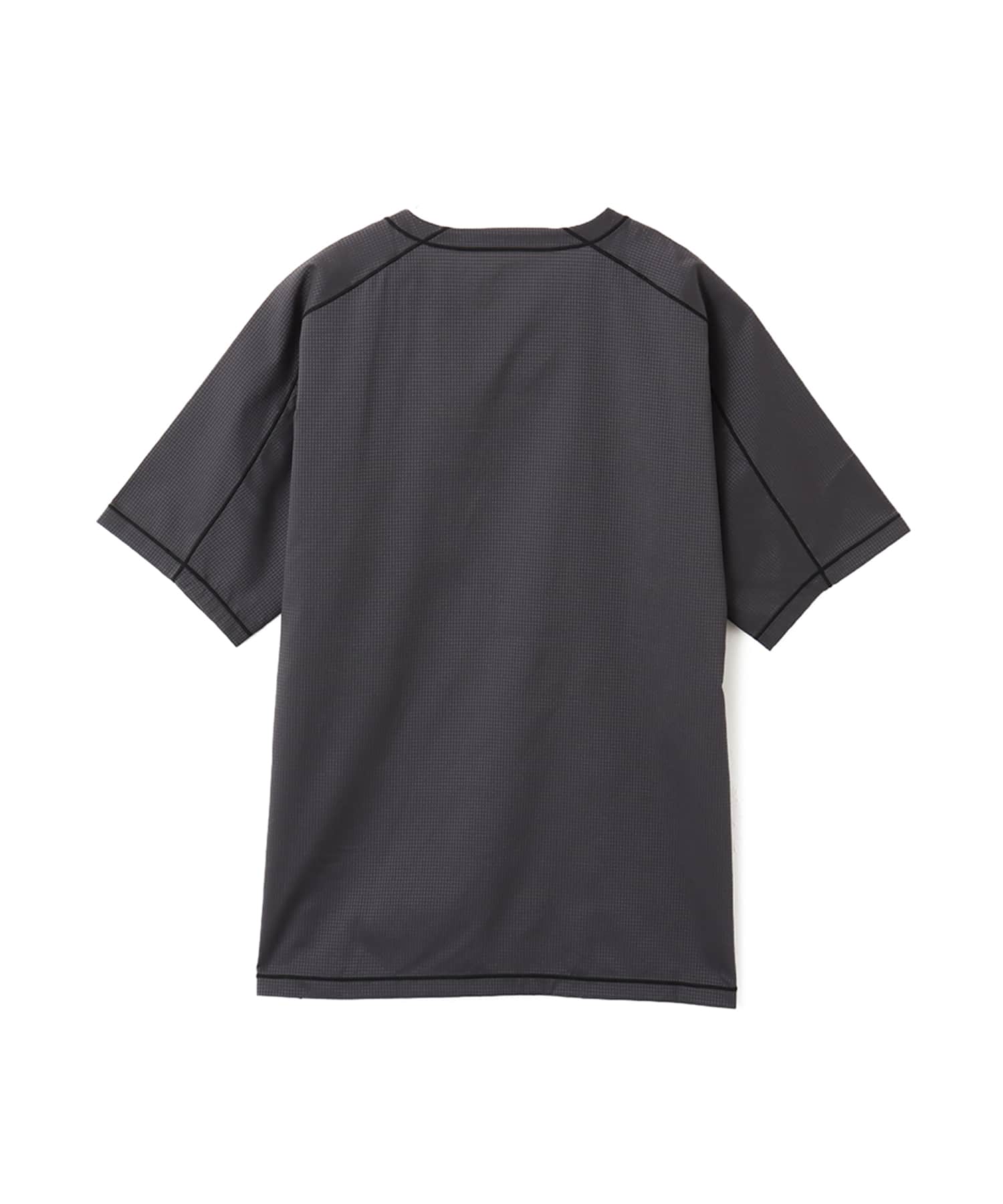 New Balance MESH STRECH WOVEN SHORT SLEEVE SHIRTS チャコールグレーの画像