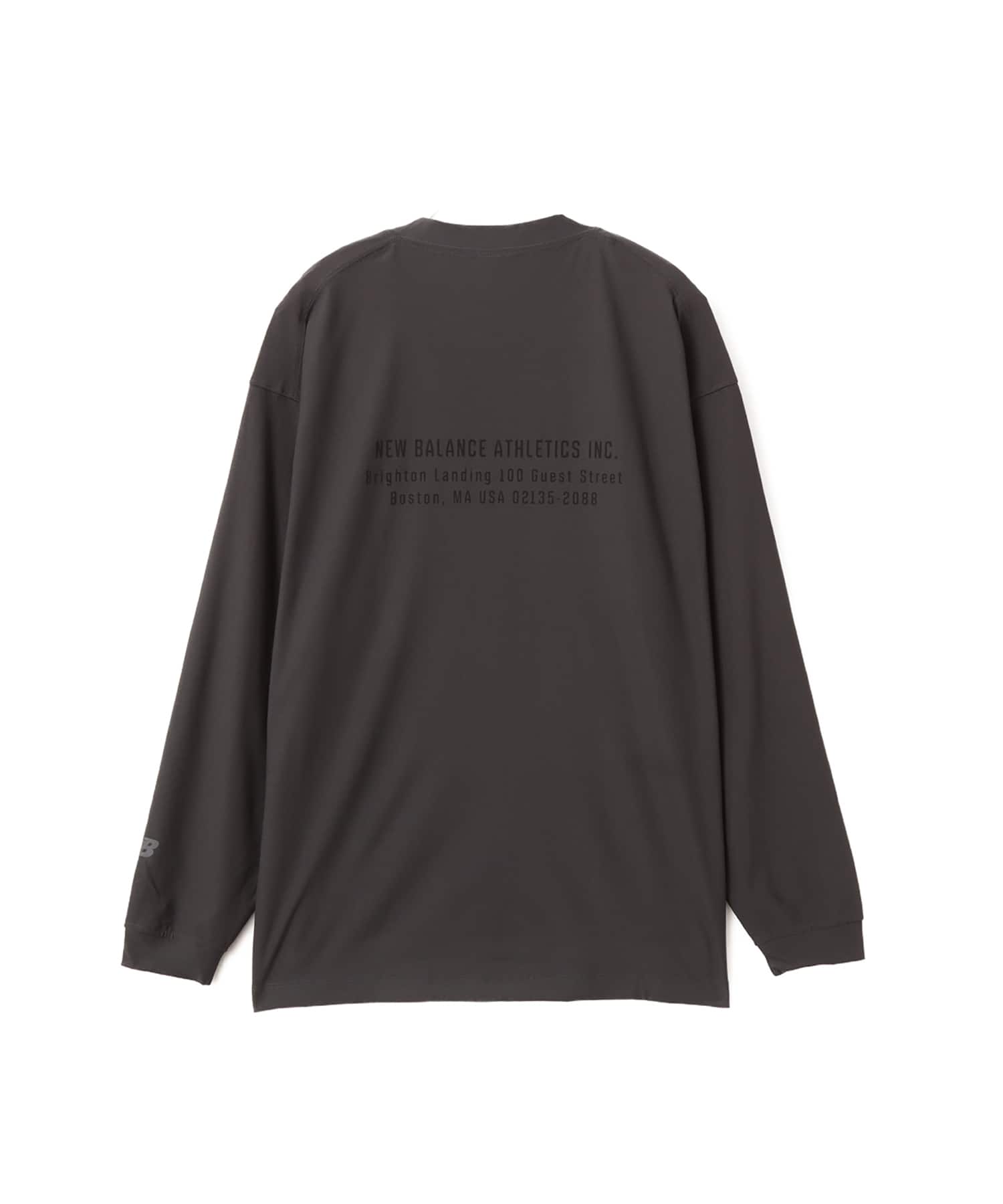 New Balance SUN SHIELD LONG SLEEVE T-SHIRT ブラックセメントの画像
