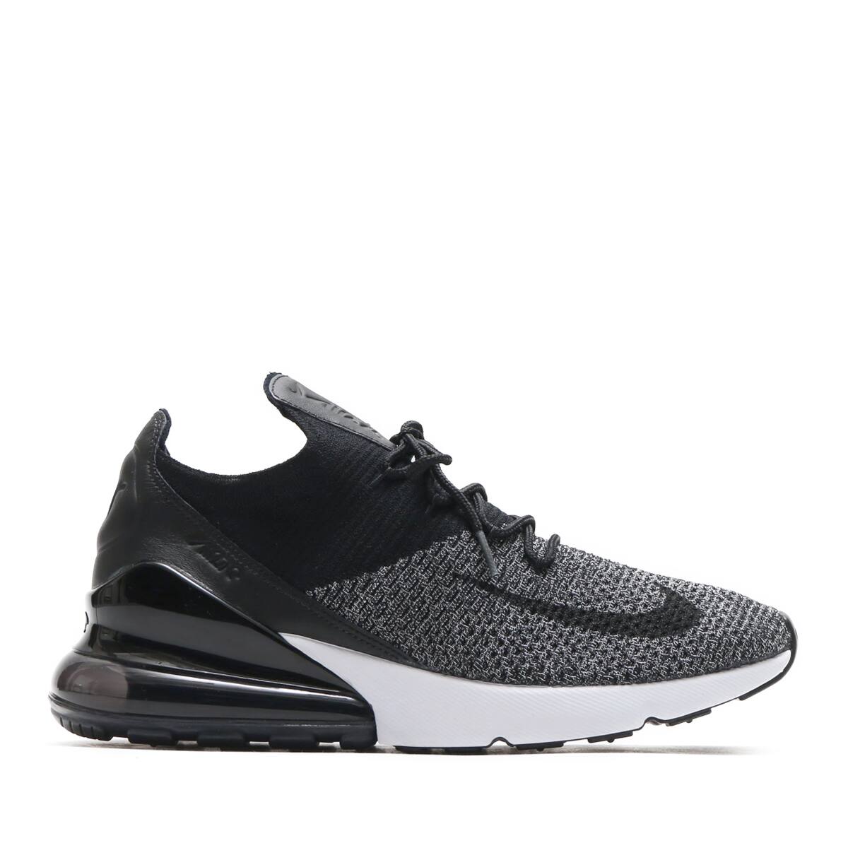 nike air max 270 flyknit women's black and white