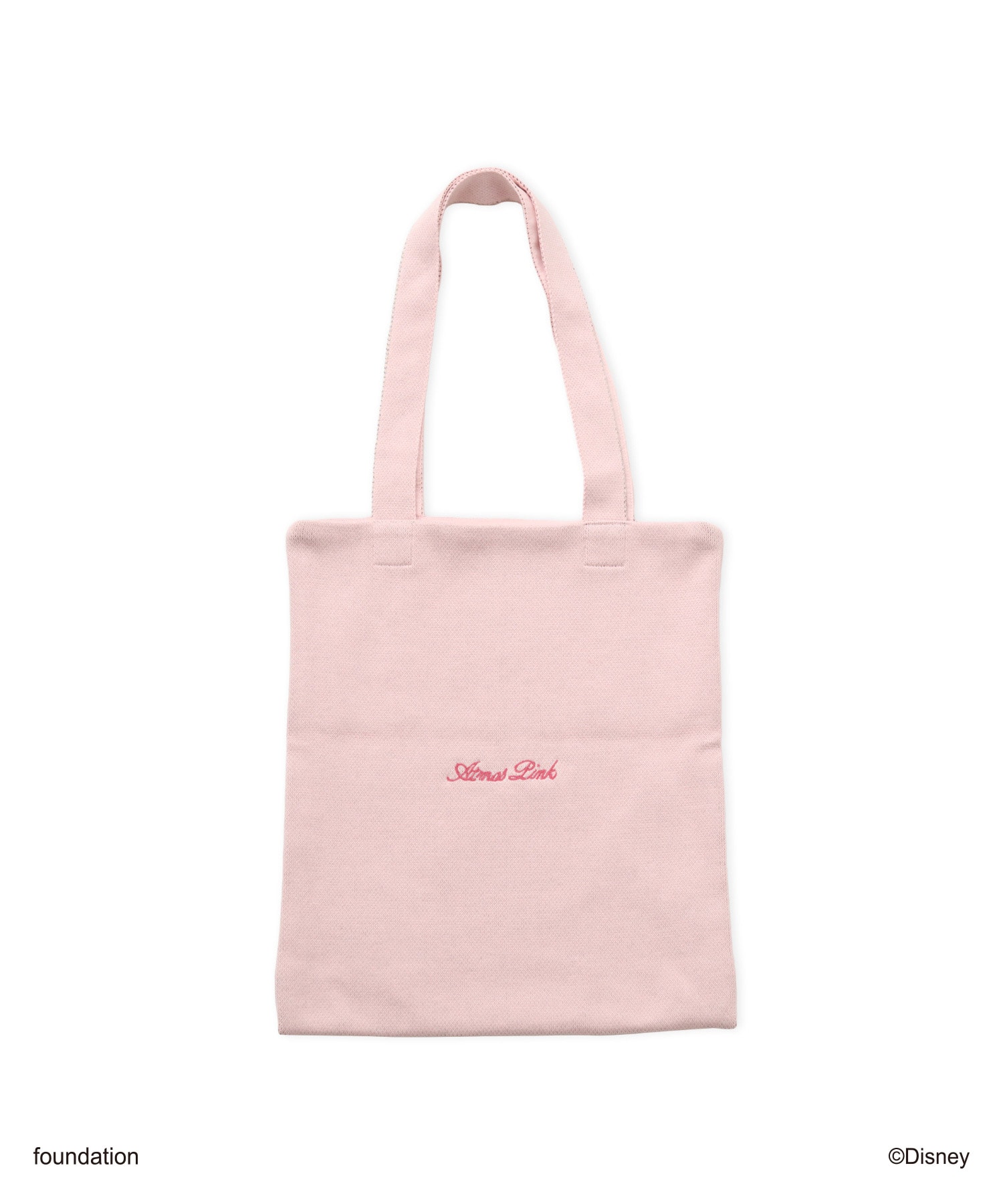 MICKEY & MINNIE / atmos pink Big Face Knit Bag PINKの画像