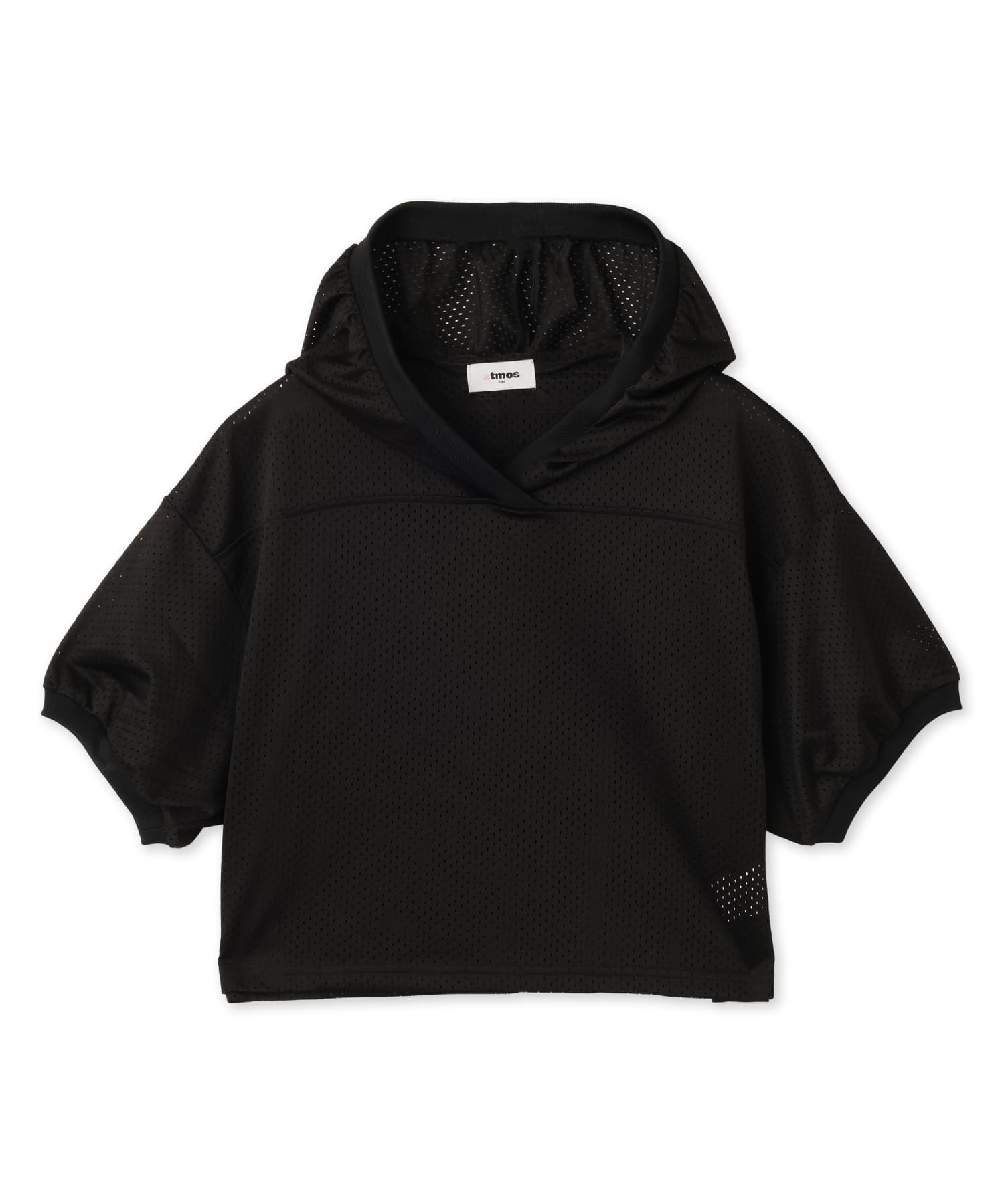 atmos pink Mesh LS Hoodie Tops BLACKの画像