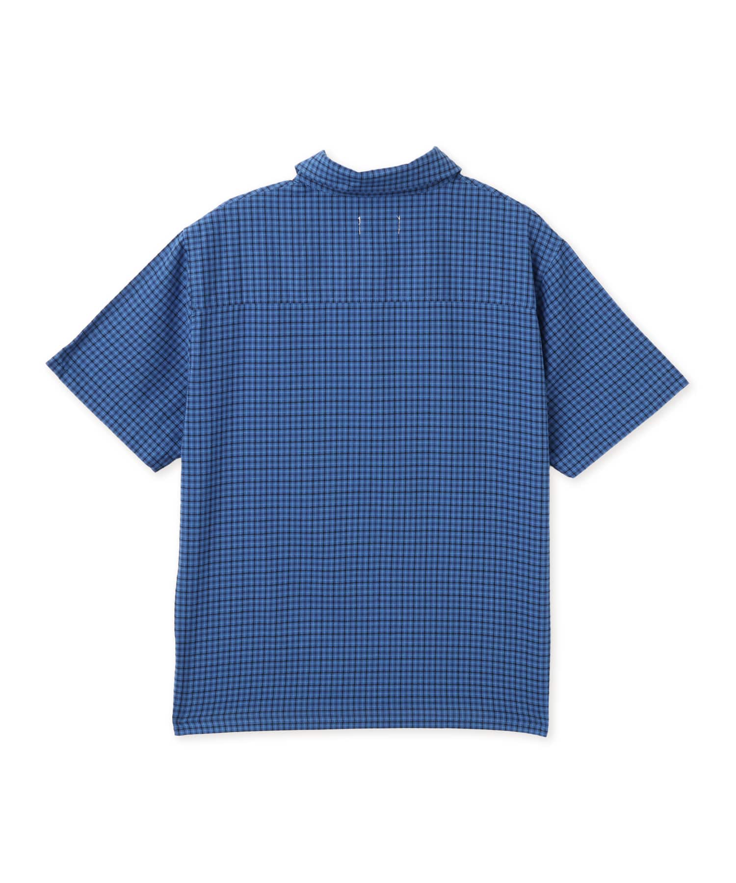 atmos pink Check Short Sleeve Shirt BLUEの画像