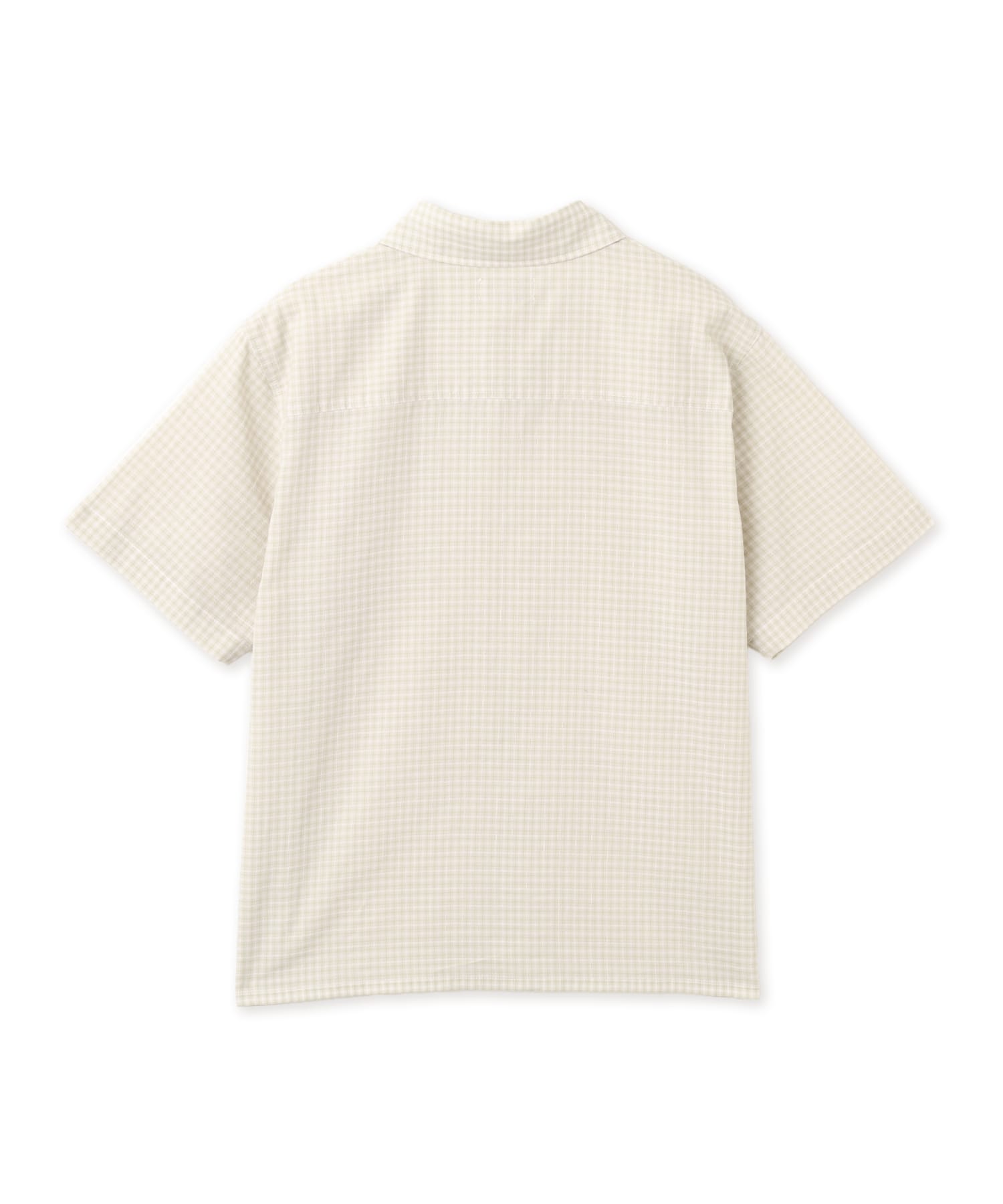 atmos pink Check Short Sleeve Shirt WHITEの画像