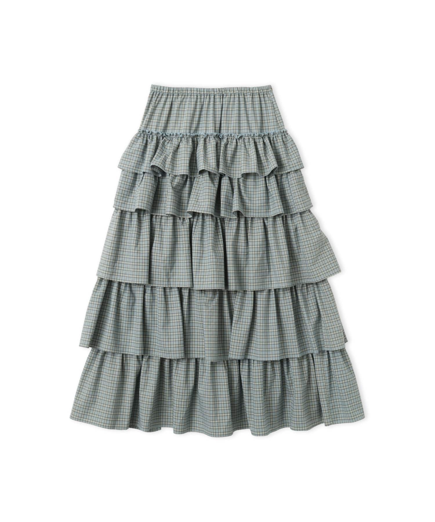 atmos pink Plaid Tiered Skirt MINTの画像
