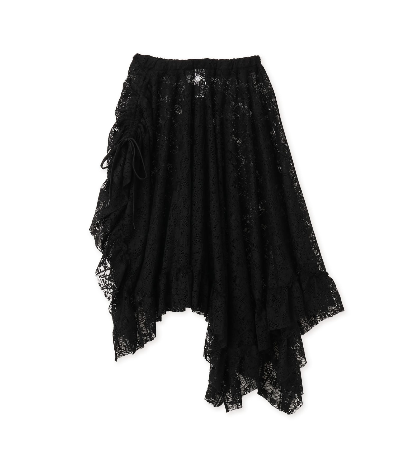 atmos pink Lace Asymmetry Skirt BLACKの画像