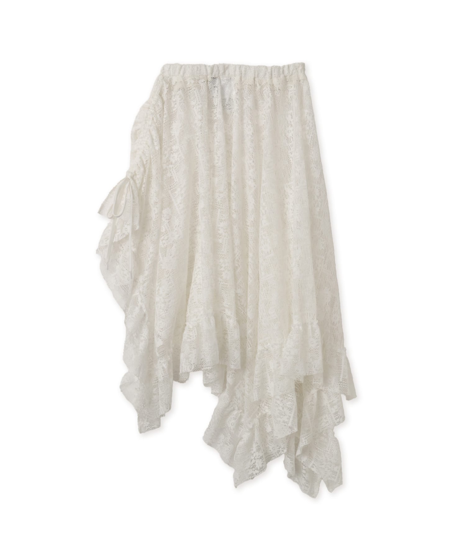 atmos pink Lace Asymmetry Skirt WHITEの画像