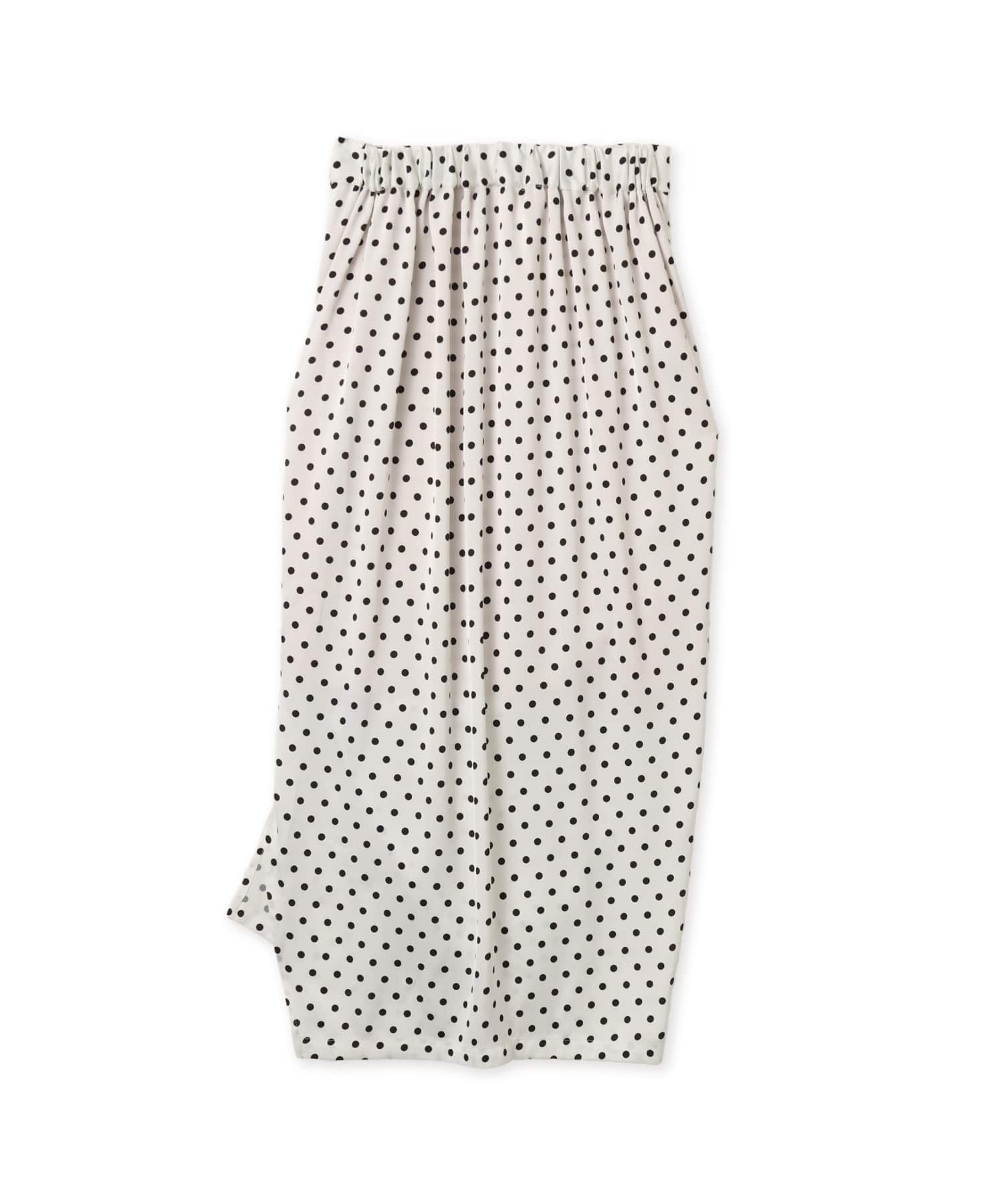 atmos pink Asymmetry Dot Skirt WHITEの画像