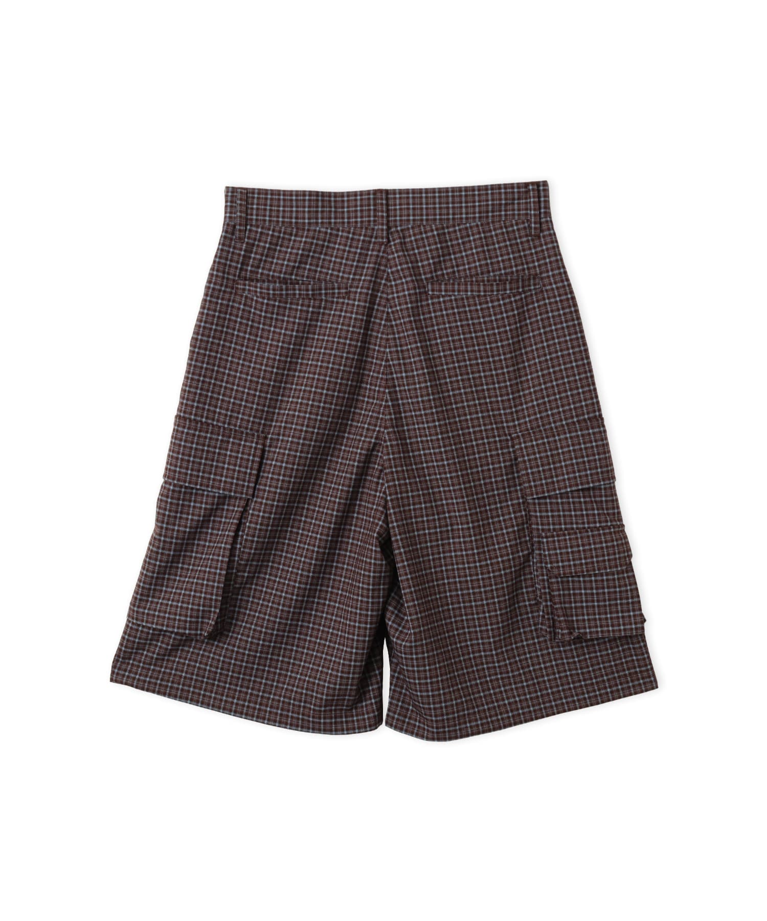 atmos pink Plaid Half Pants BROWNの画像