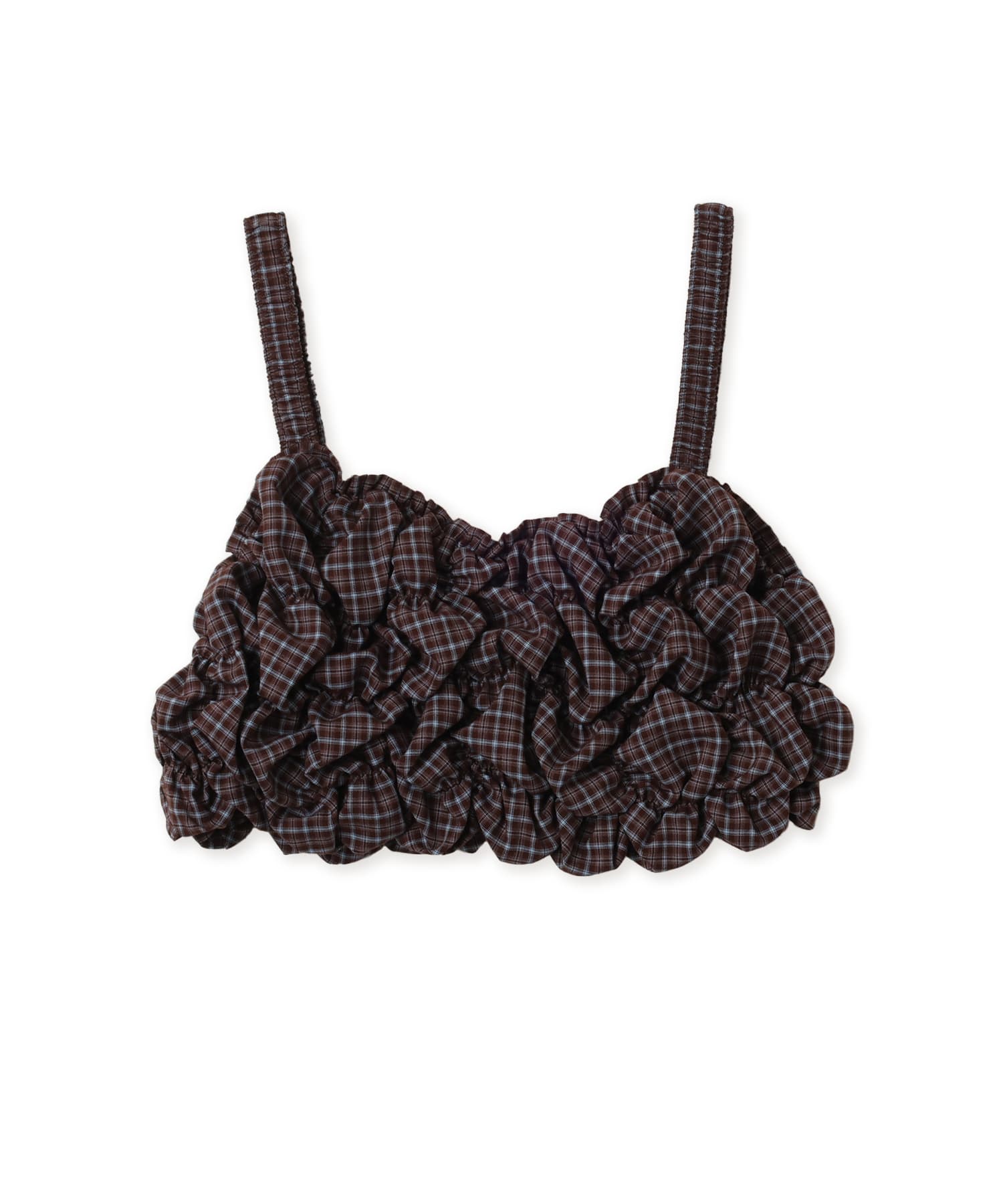 atmos pink Plaid Bustier BROWNの画像